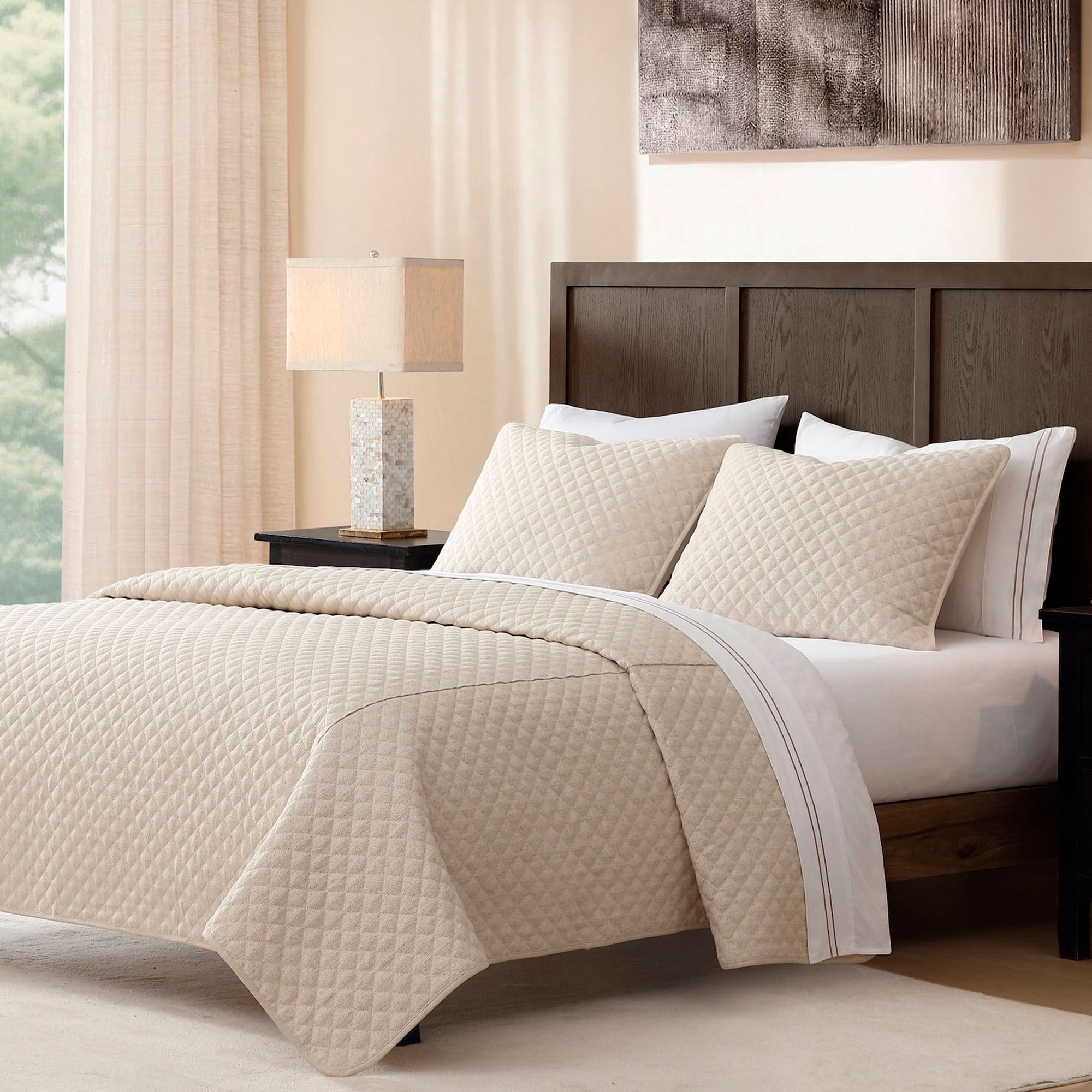 Farah Mini Coverlet Set Oatmeal