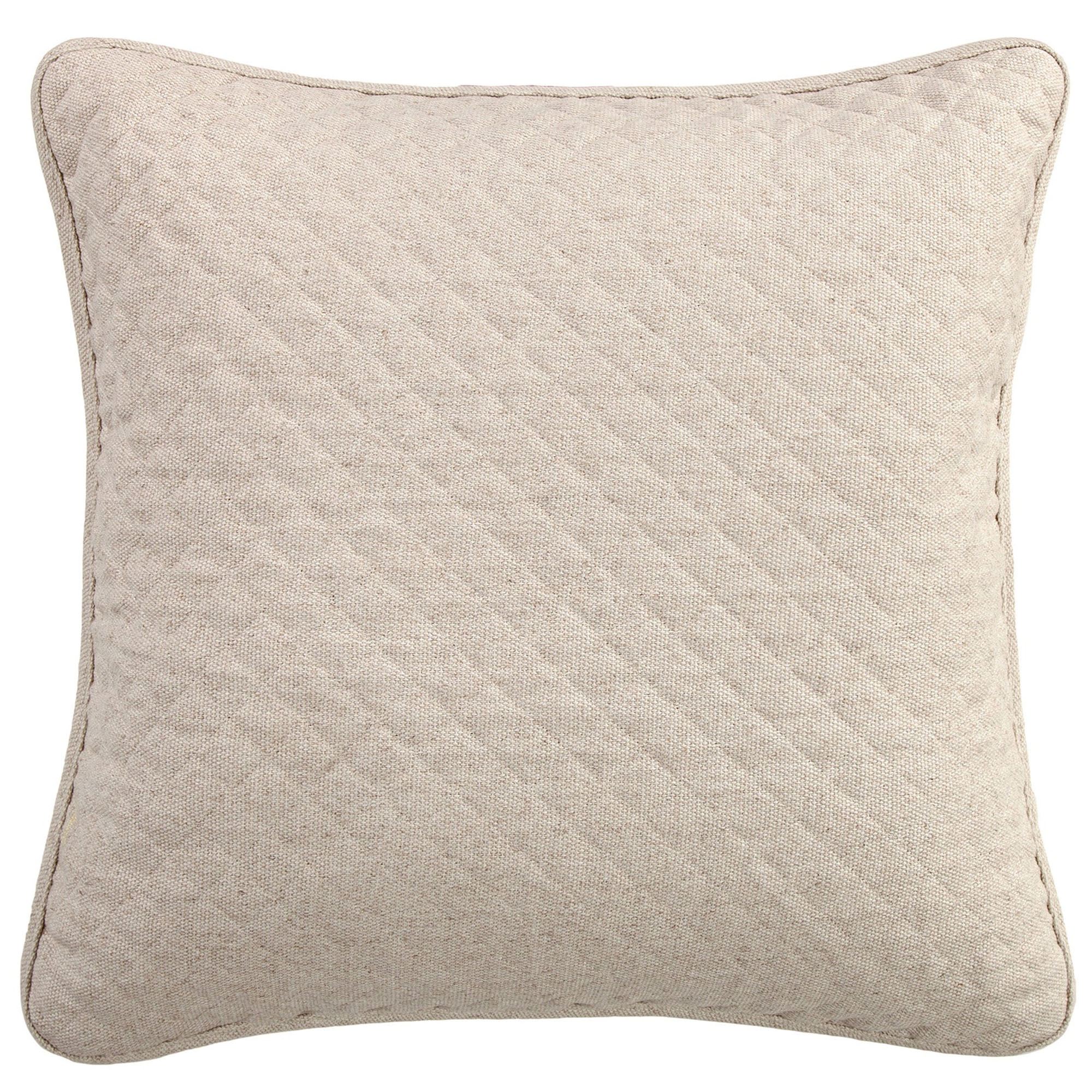 Farah Quilted European Sham Only Oatmeal