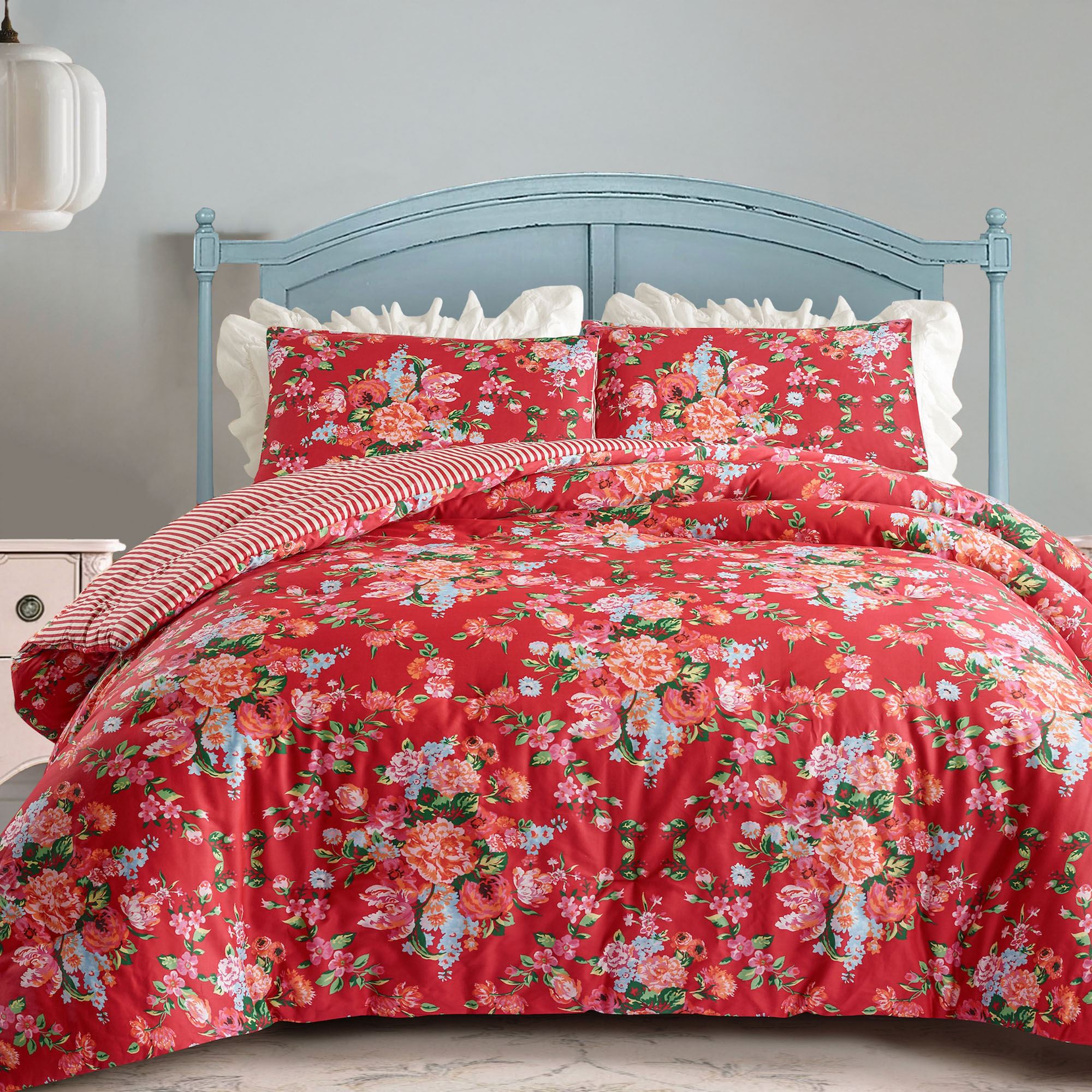 Garden Society Mini Comforter Set Red