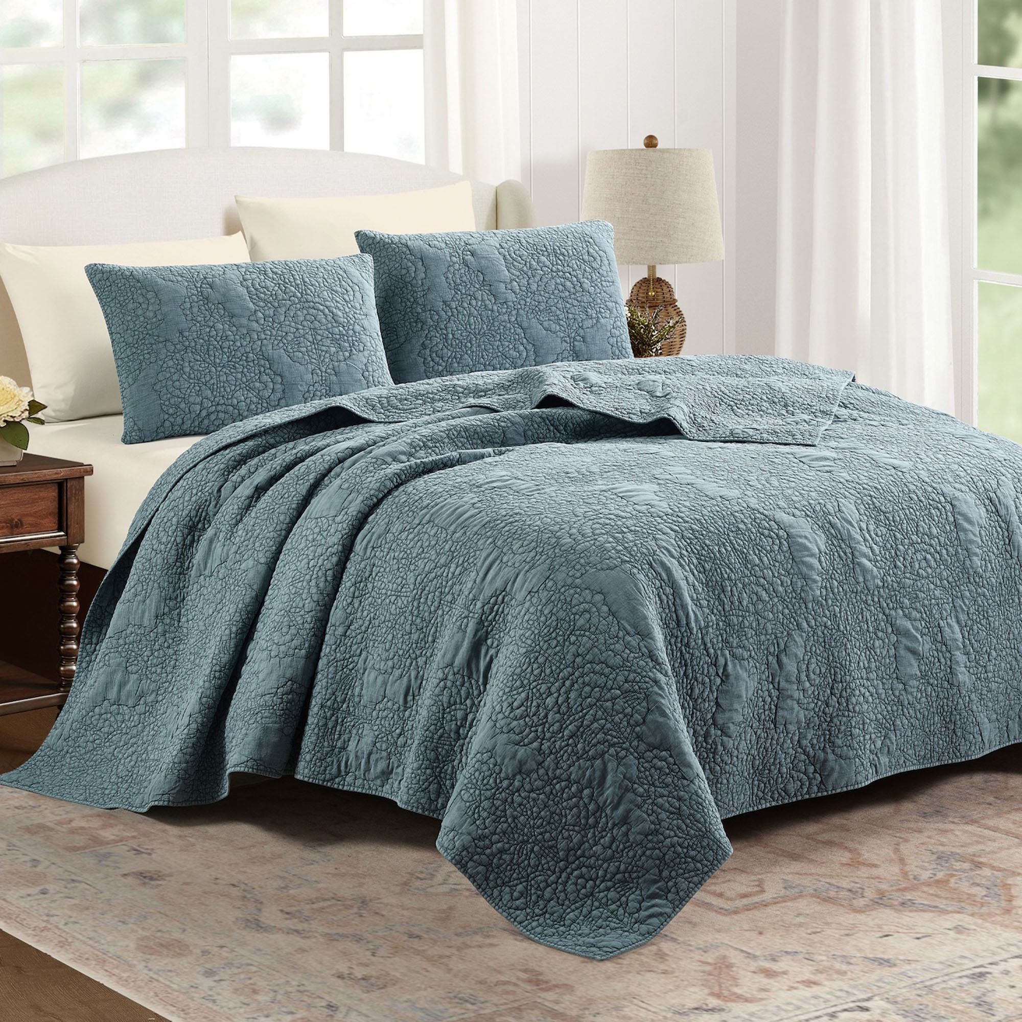 Mystic Floral Mini Quilt Set Teal