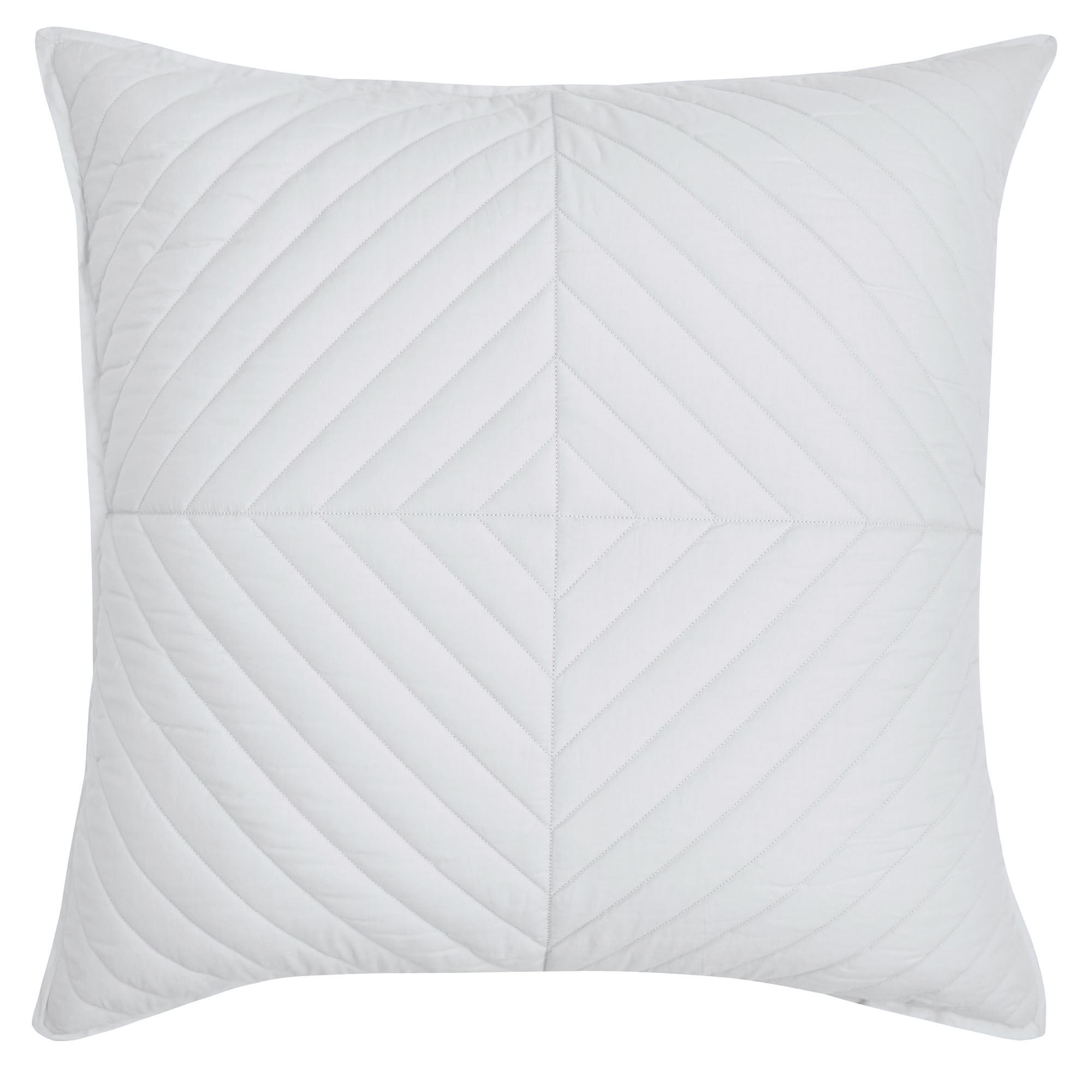 Zeus Quilted European Sham Only Light Gray
