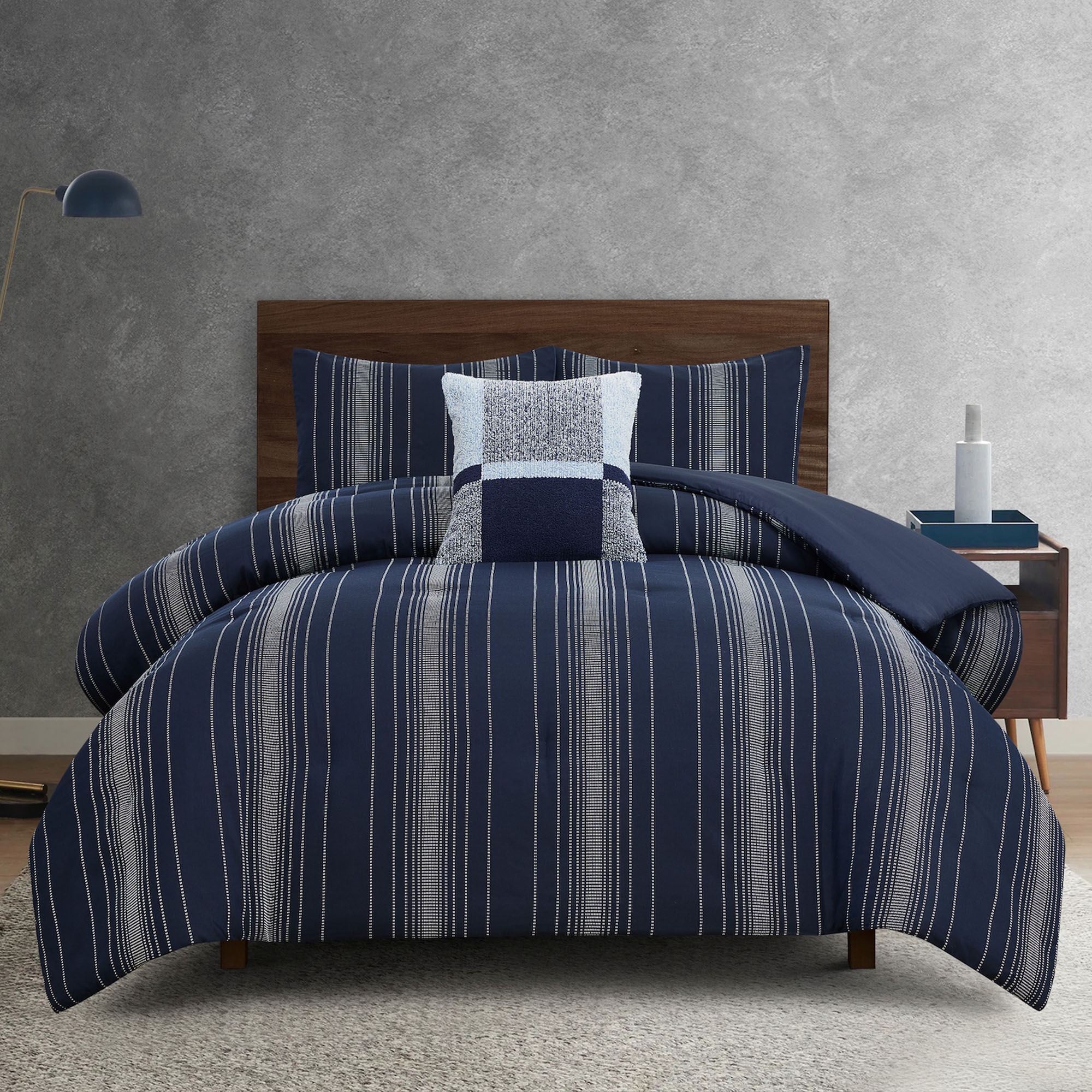Harper Mini Comforter Set Navy