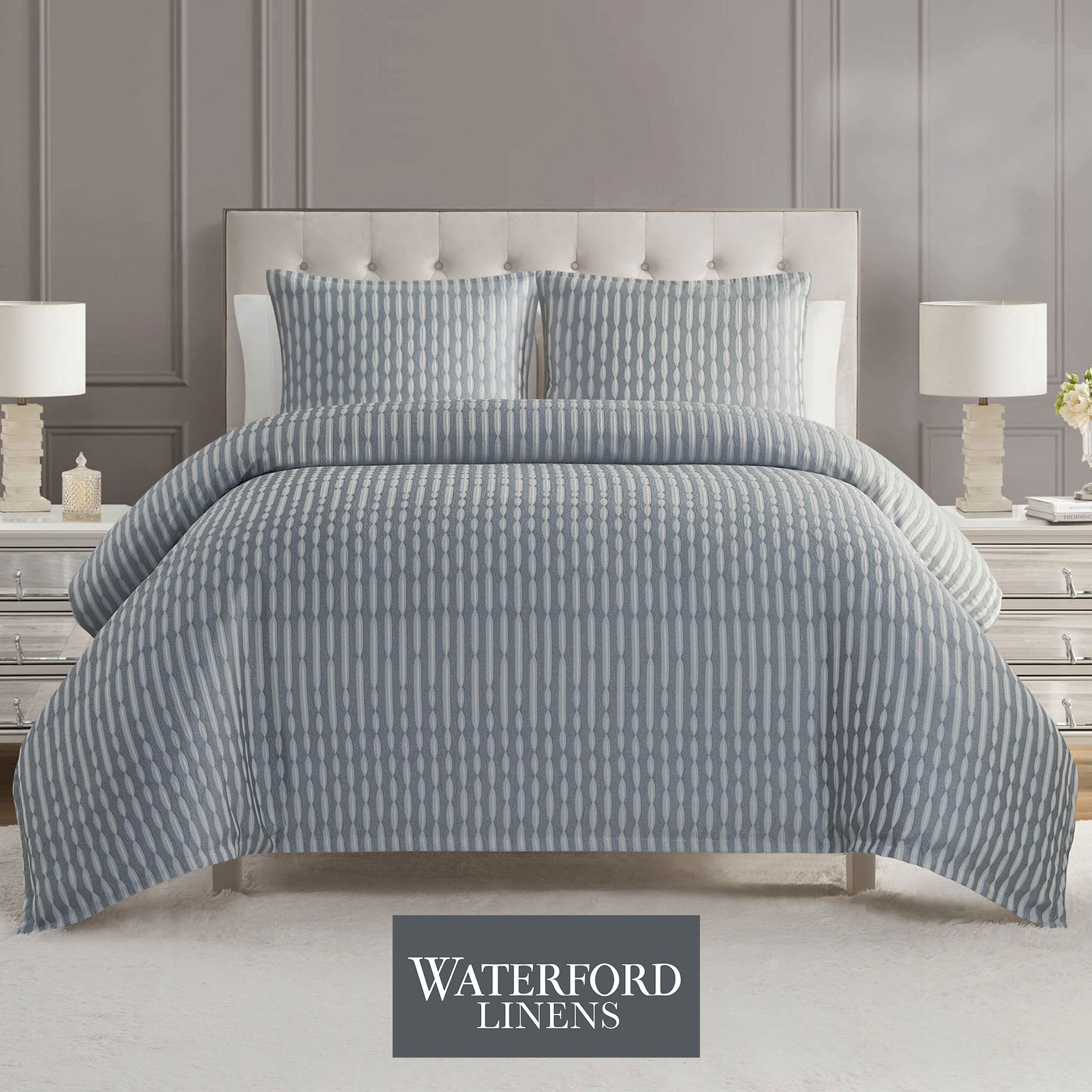 Aretha Mini Comforter Set Steel Blue
