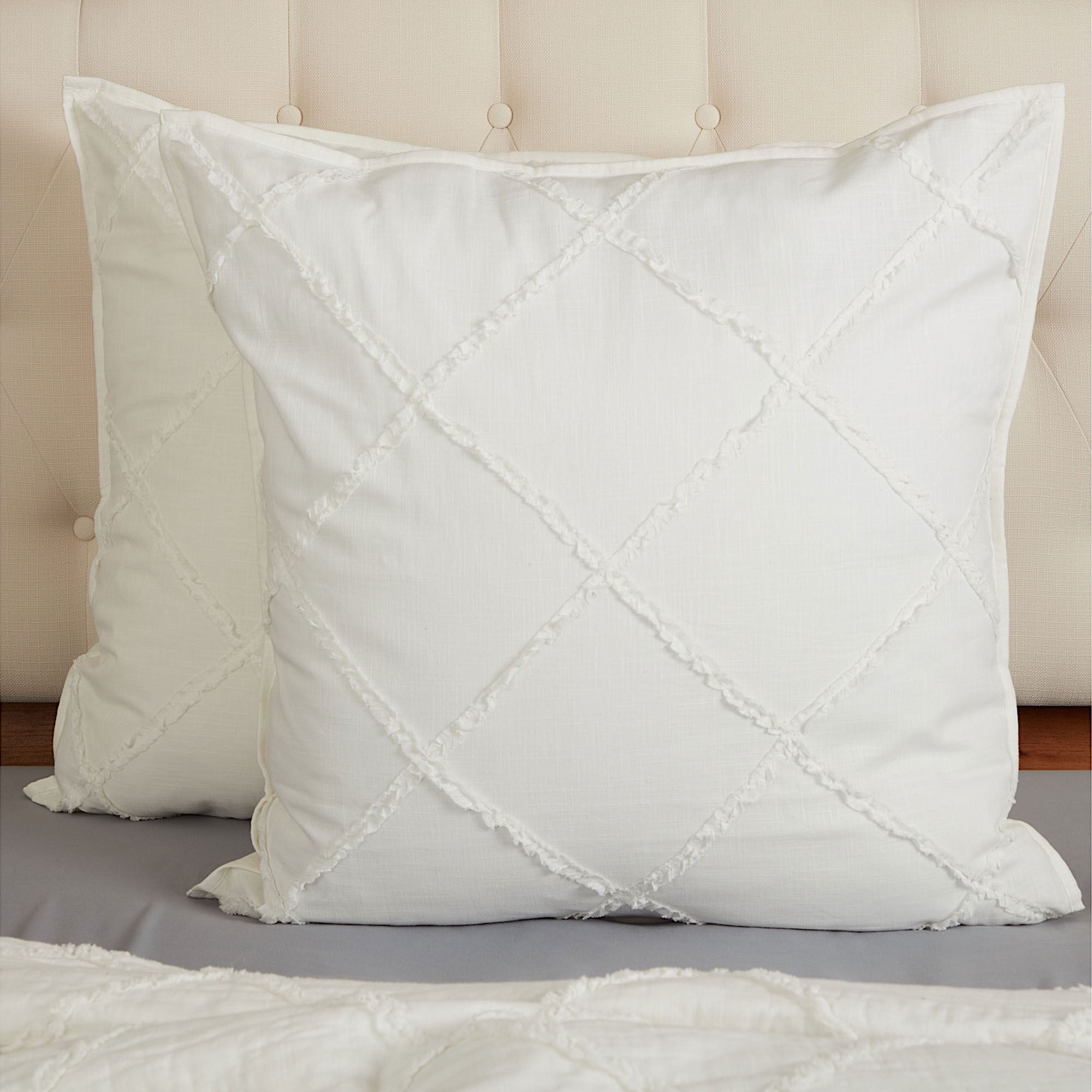Kathryn Tailored European Sham Only Ivory