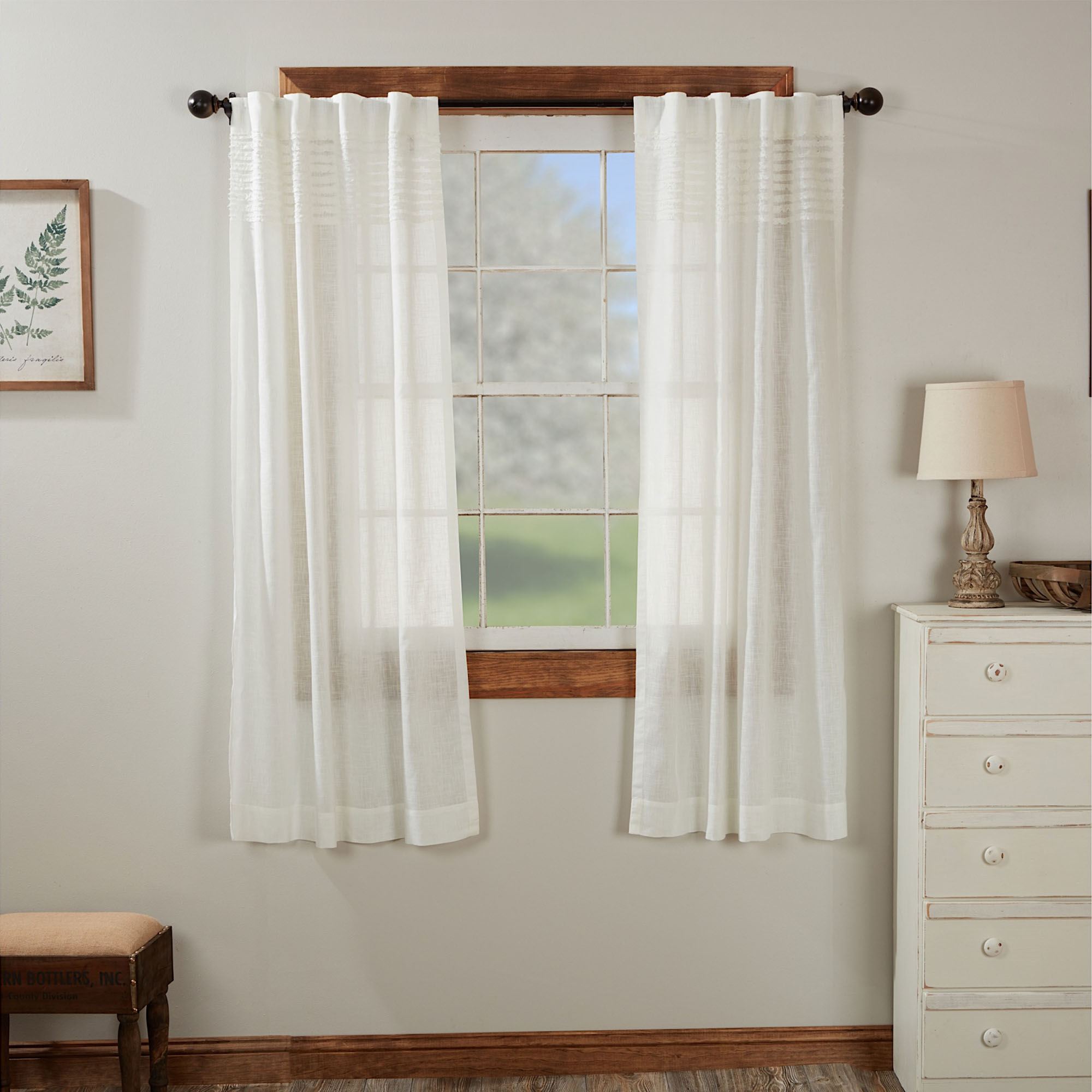 Kathryn Curtain Pair Ivory 72 x 63