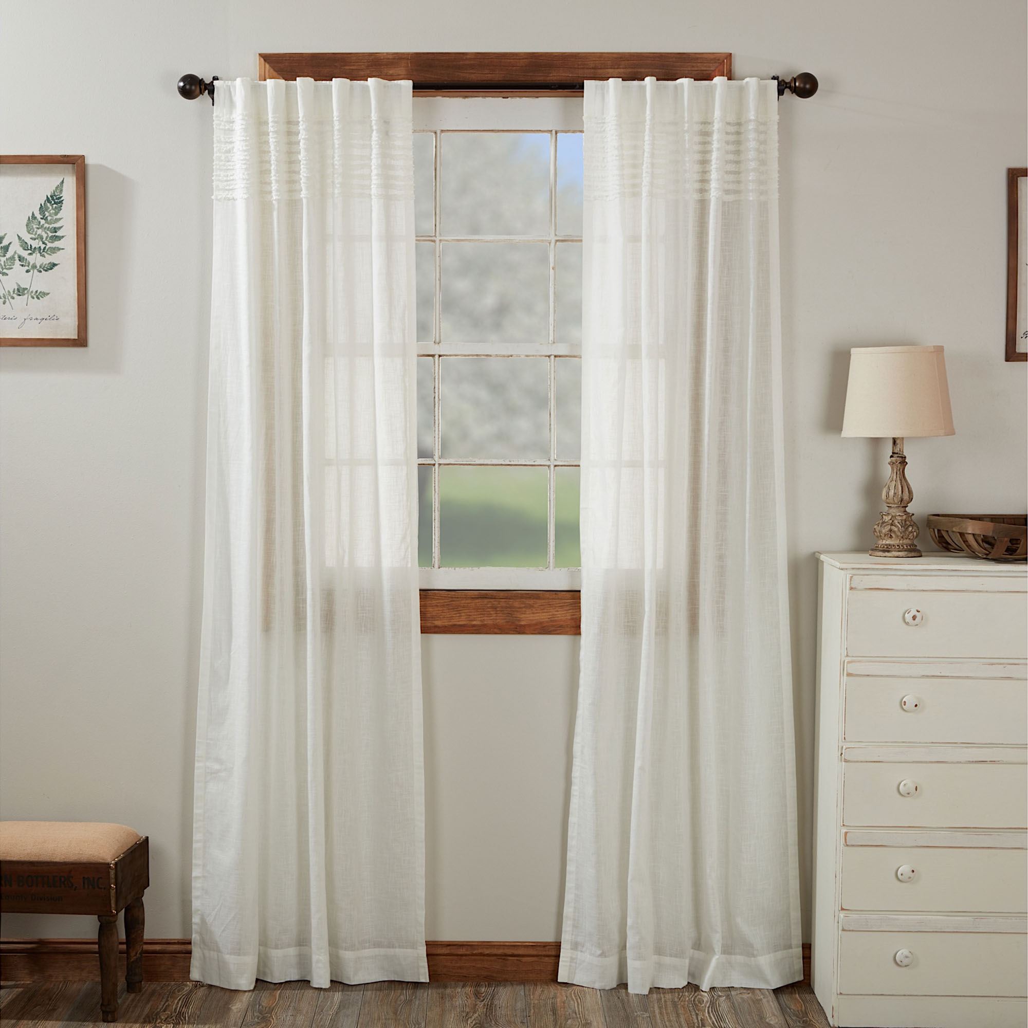 Kathryn Curtain Pair Ivory