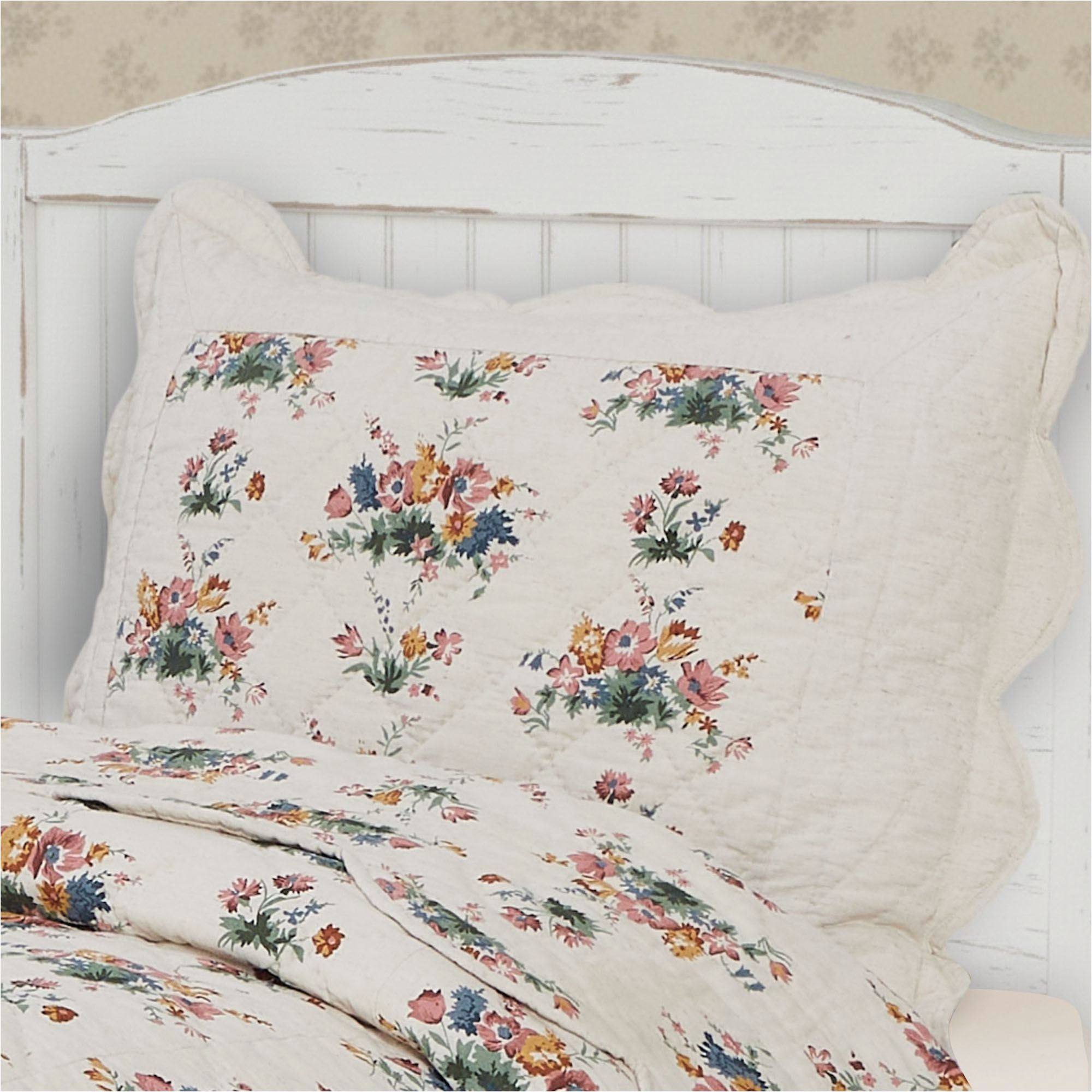 Rosehill Cottage Floral Scalloped Sham Only Multi Warm