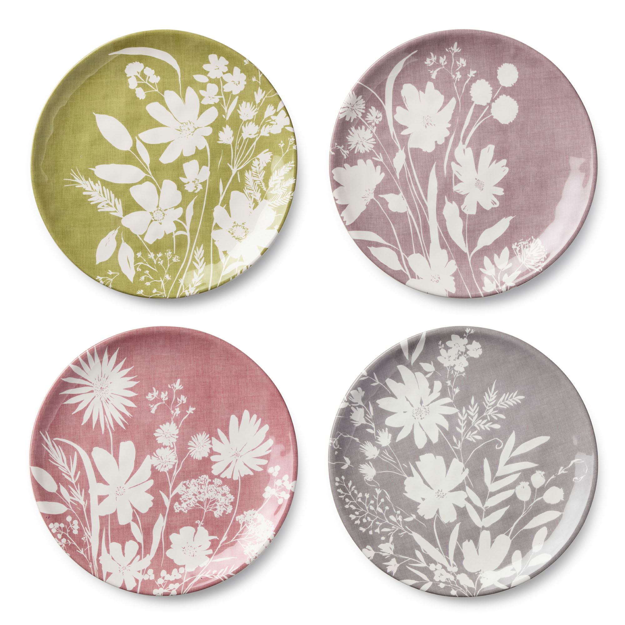Wildflowers Dinner Plates Multi Earth Set of Four