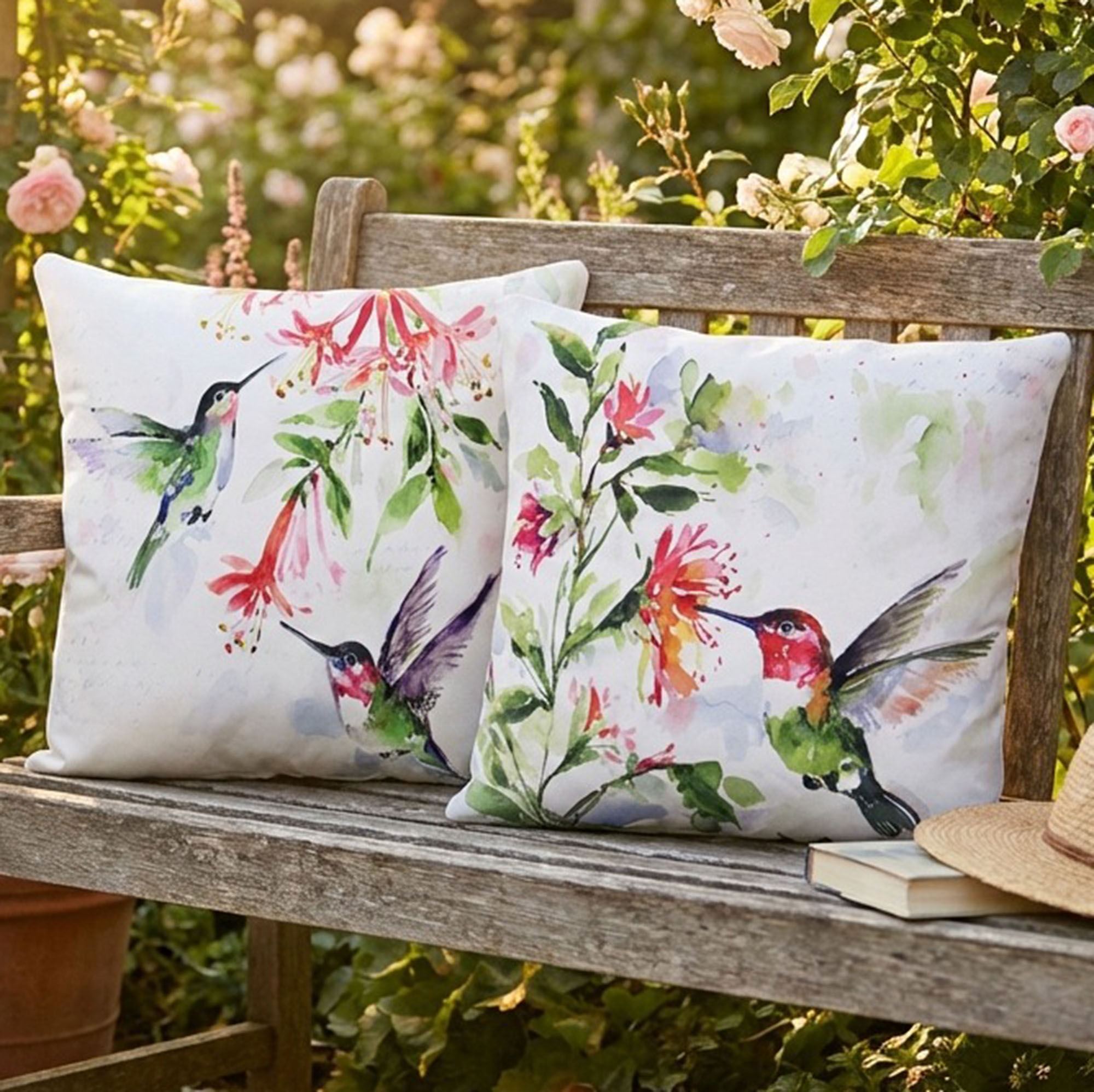 Hovering Hummingbird Pillow Multi Earth