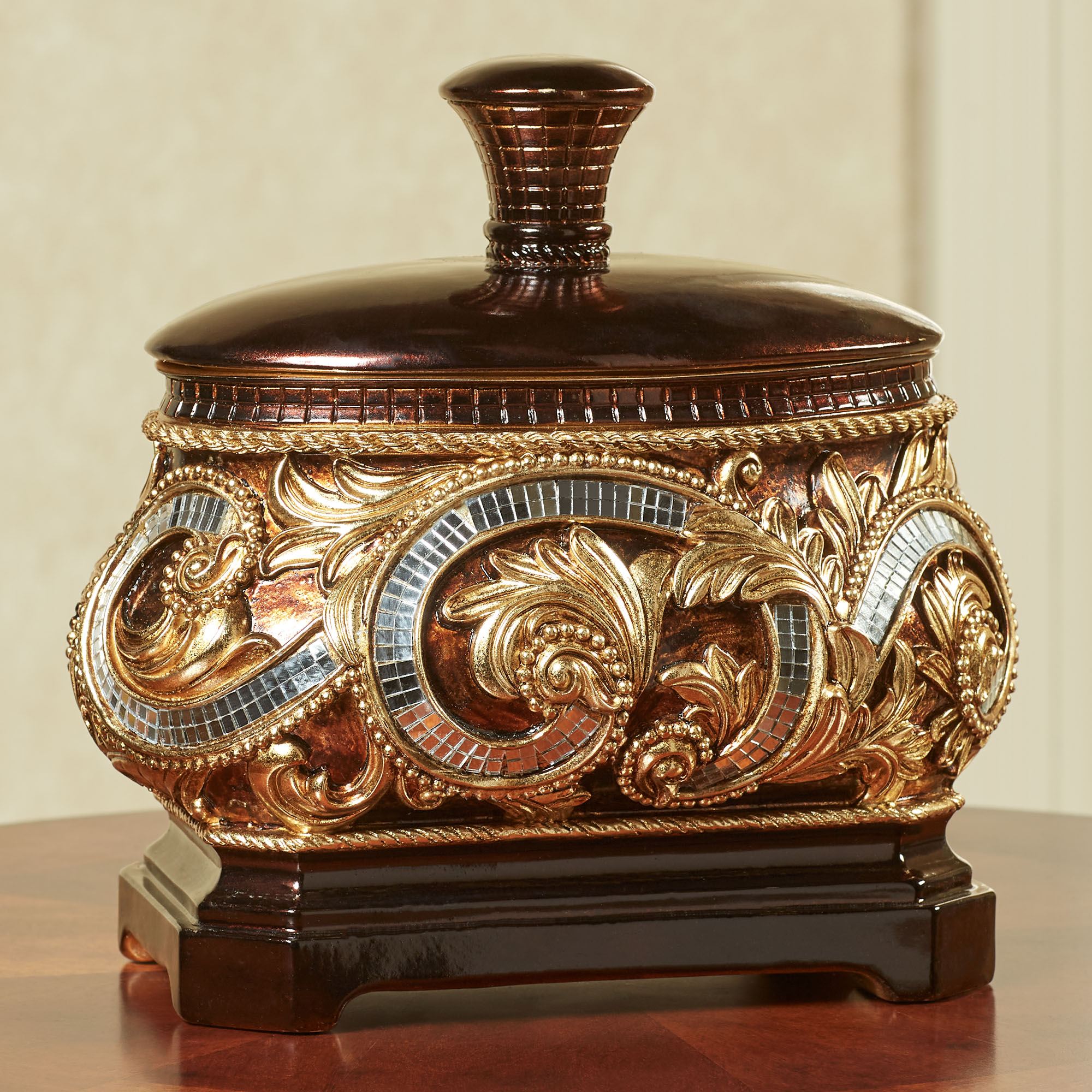 Daniella Decorative Covered Box Mahogany