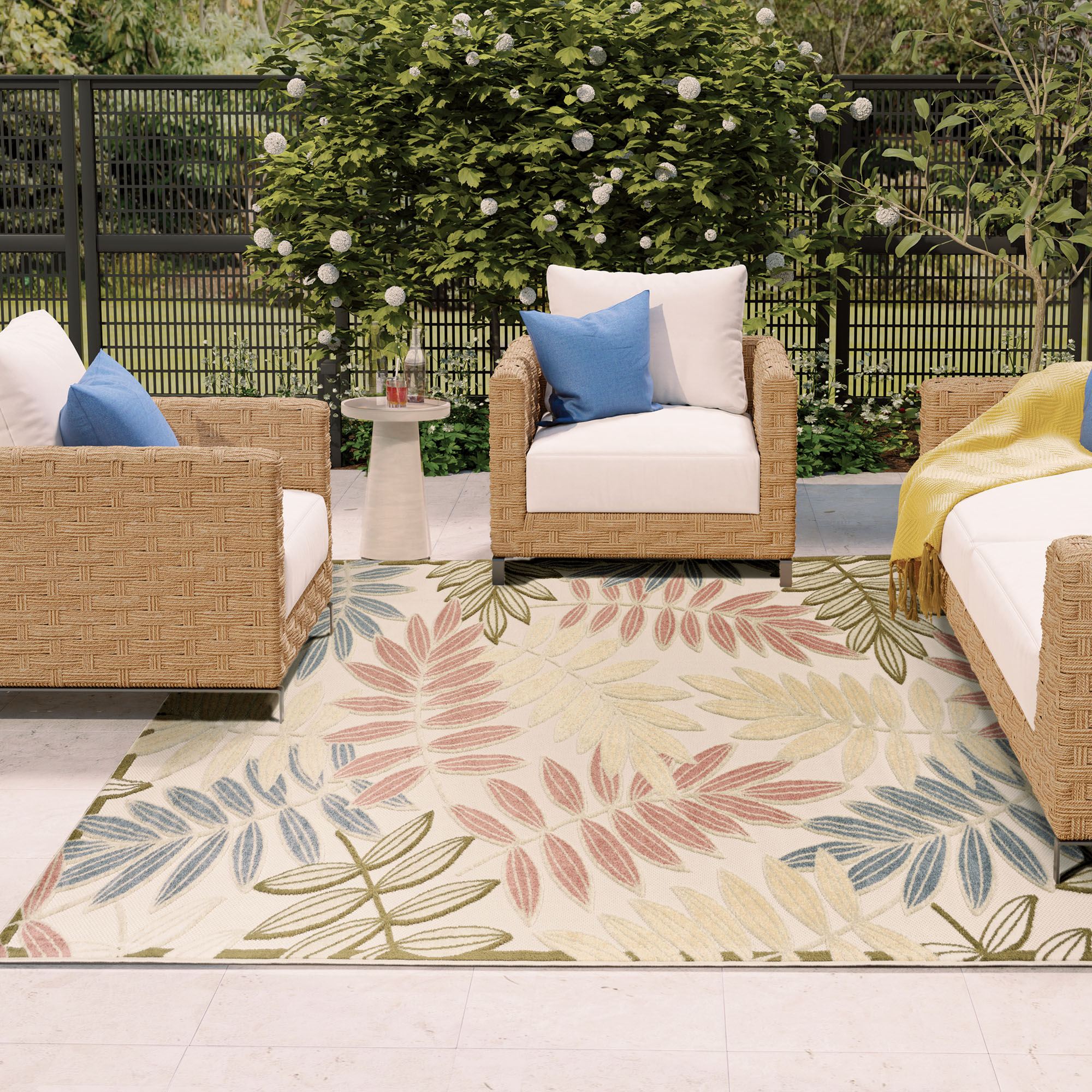 Lenora Rectangle Rug Green 53 x 75
