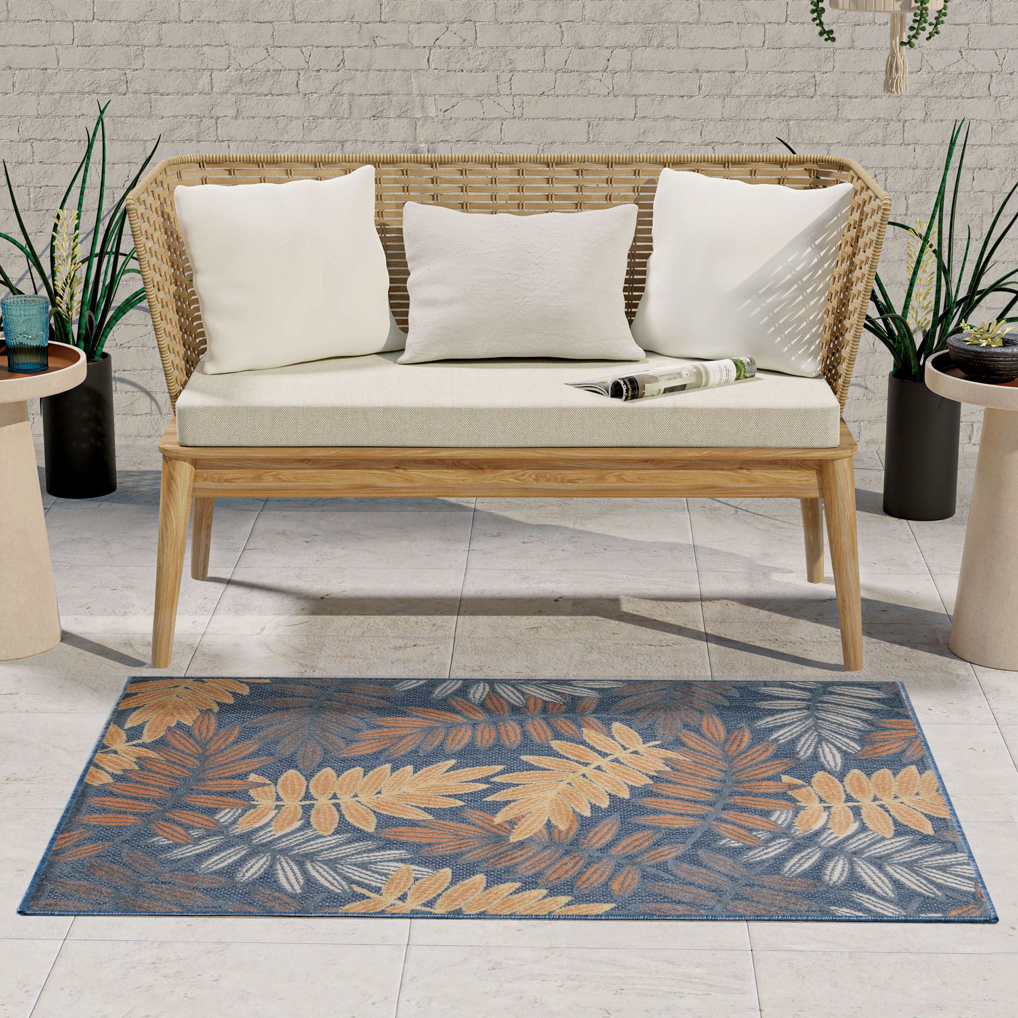 Lenora Rectangle Rug Peach 28 x 4