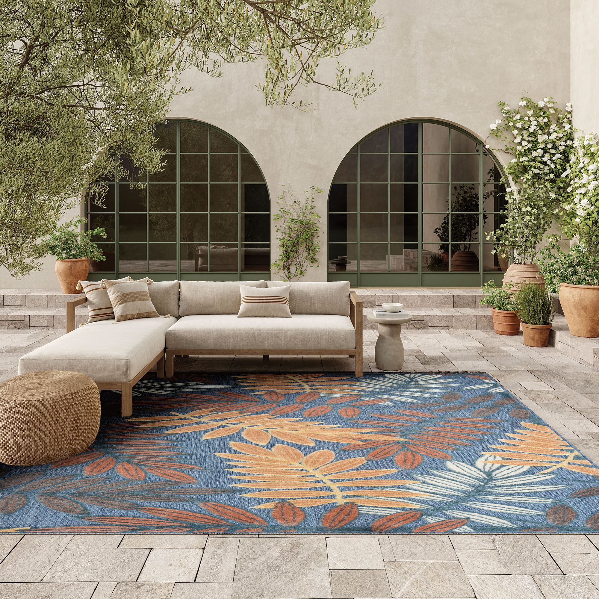 Lenora Rectangle Rug Peach 710 x 106