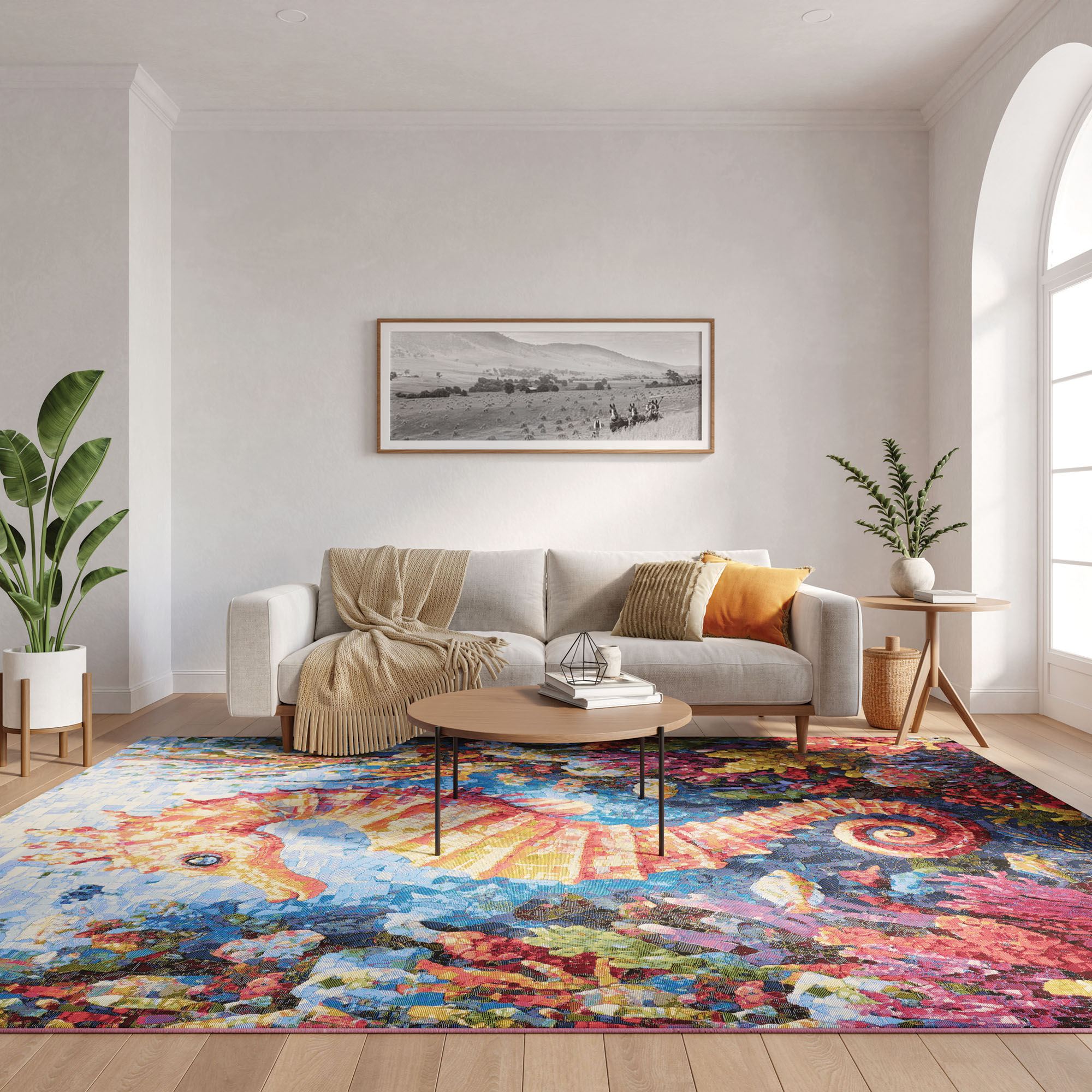 Seahorse Cove Rectangle Rug Multi Jewel 710 x 910