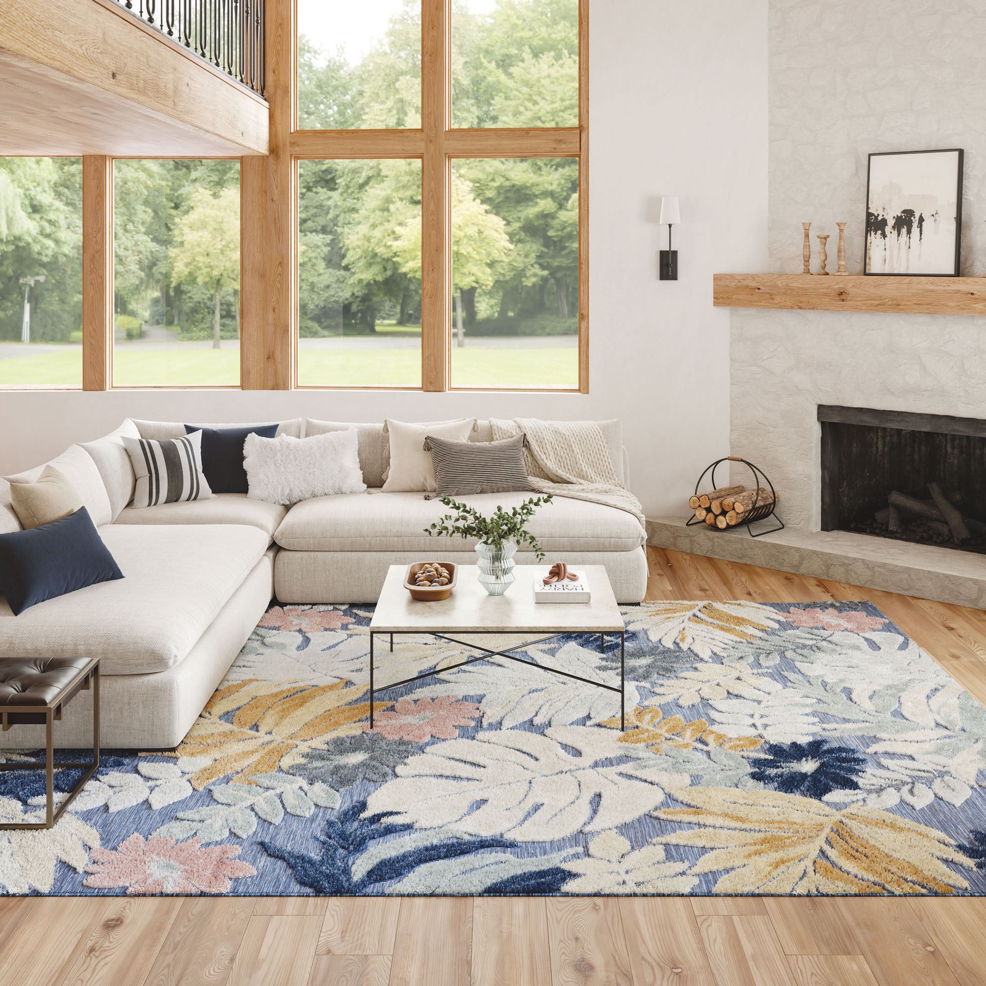 Hallie Rectangle Rug Denim 53 x 73