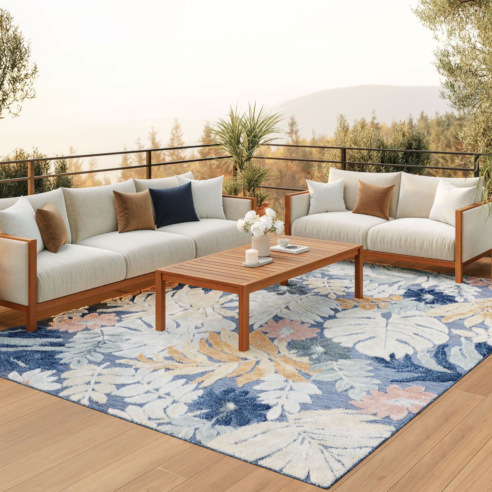 Hallie Rectangle Rug Denim 710 x 910