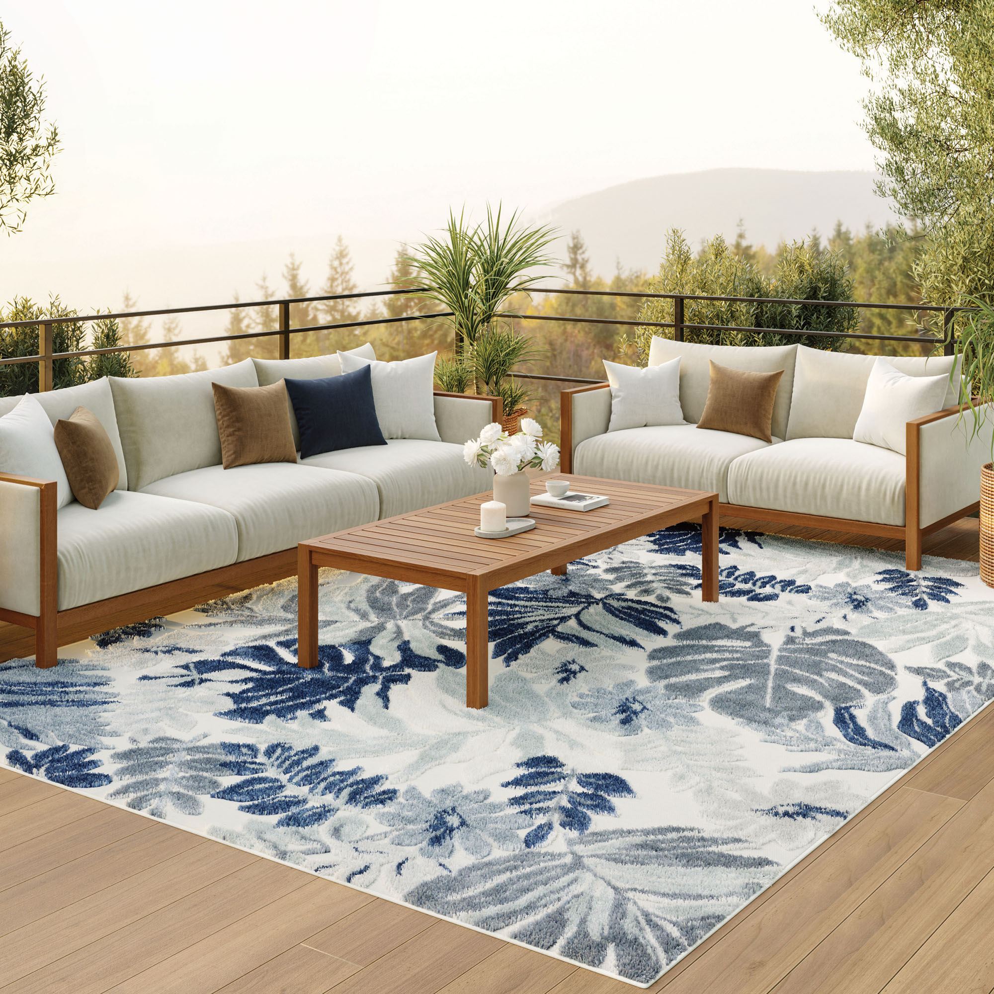 Hallie Rectangle Rug Navy 710 x 910
