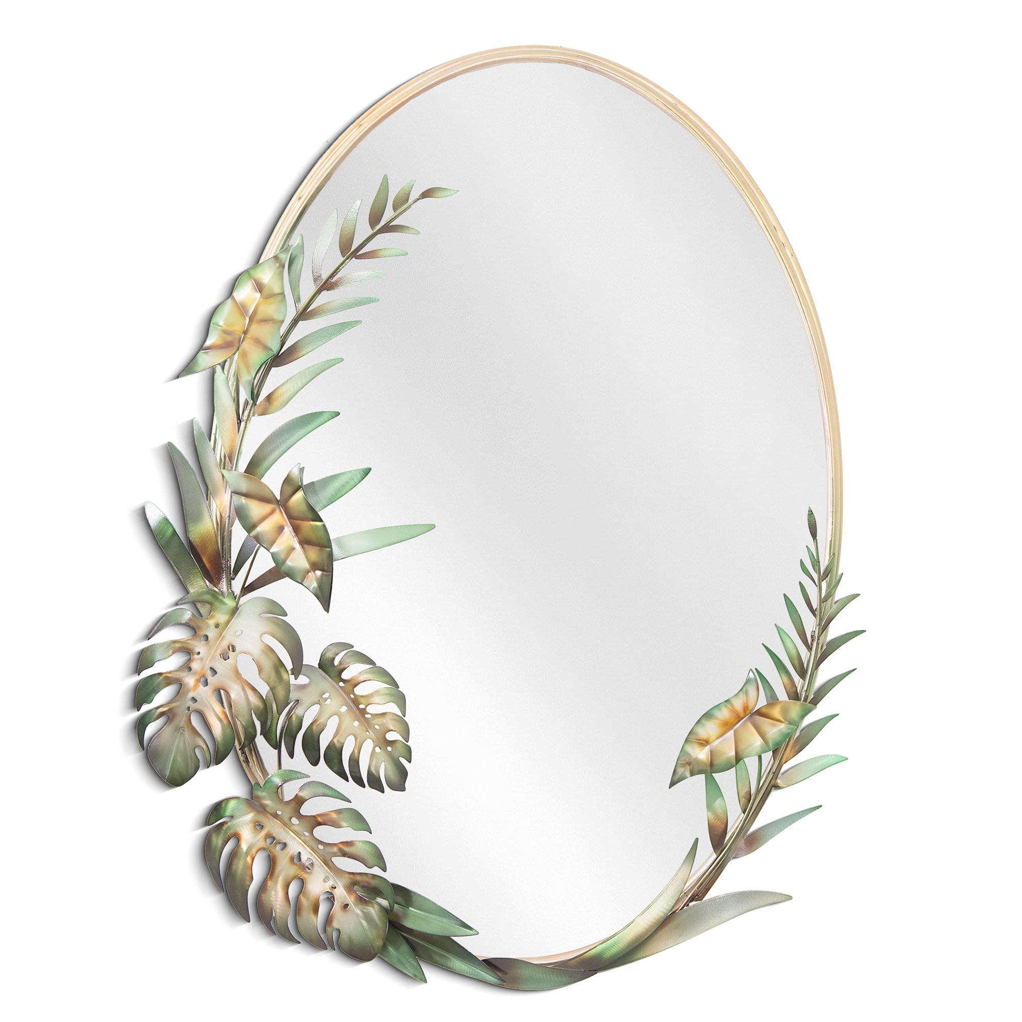 Tropical Foliage Wall Mirror Green
