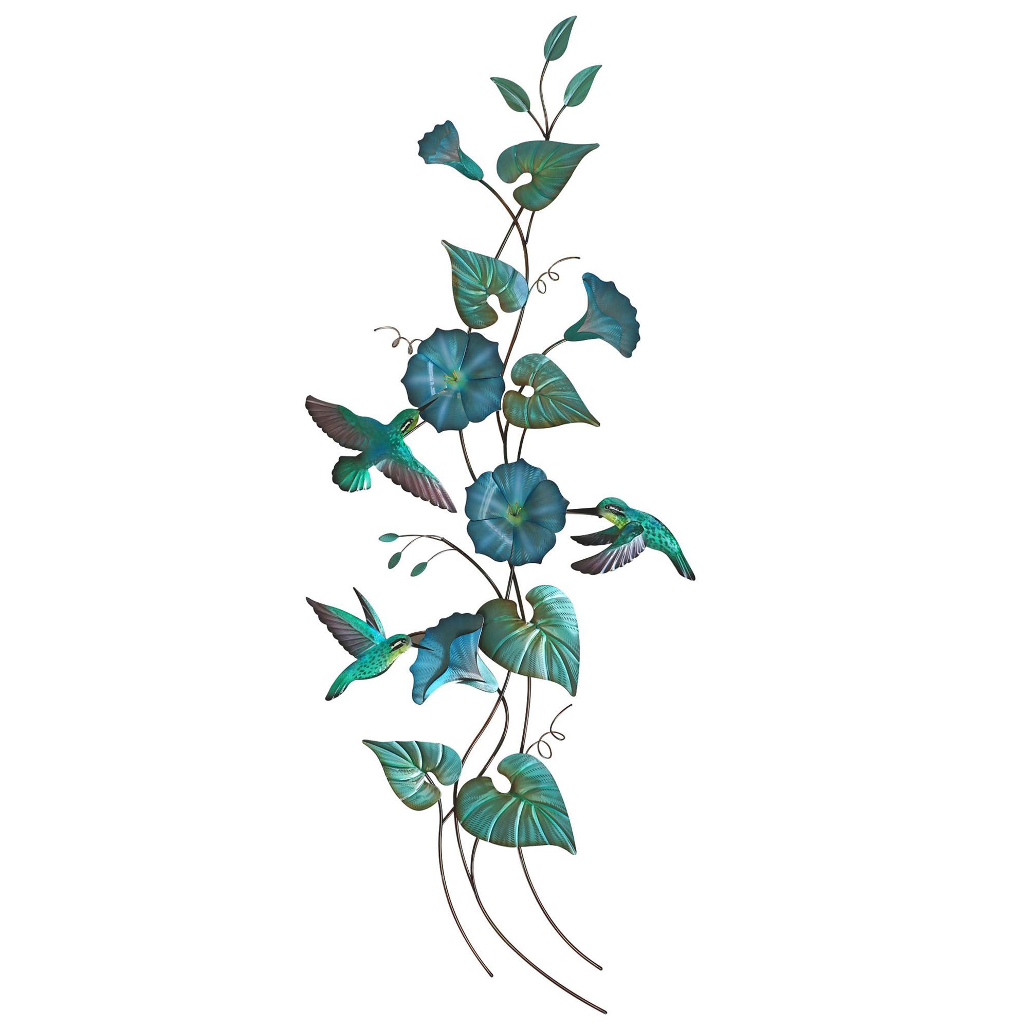 Morning Glories Vertical Swag Wall Sculpture Multi Cool