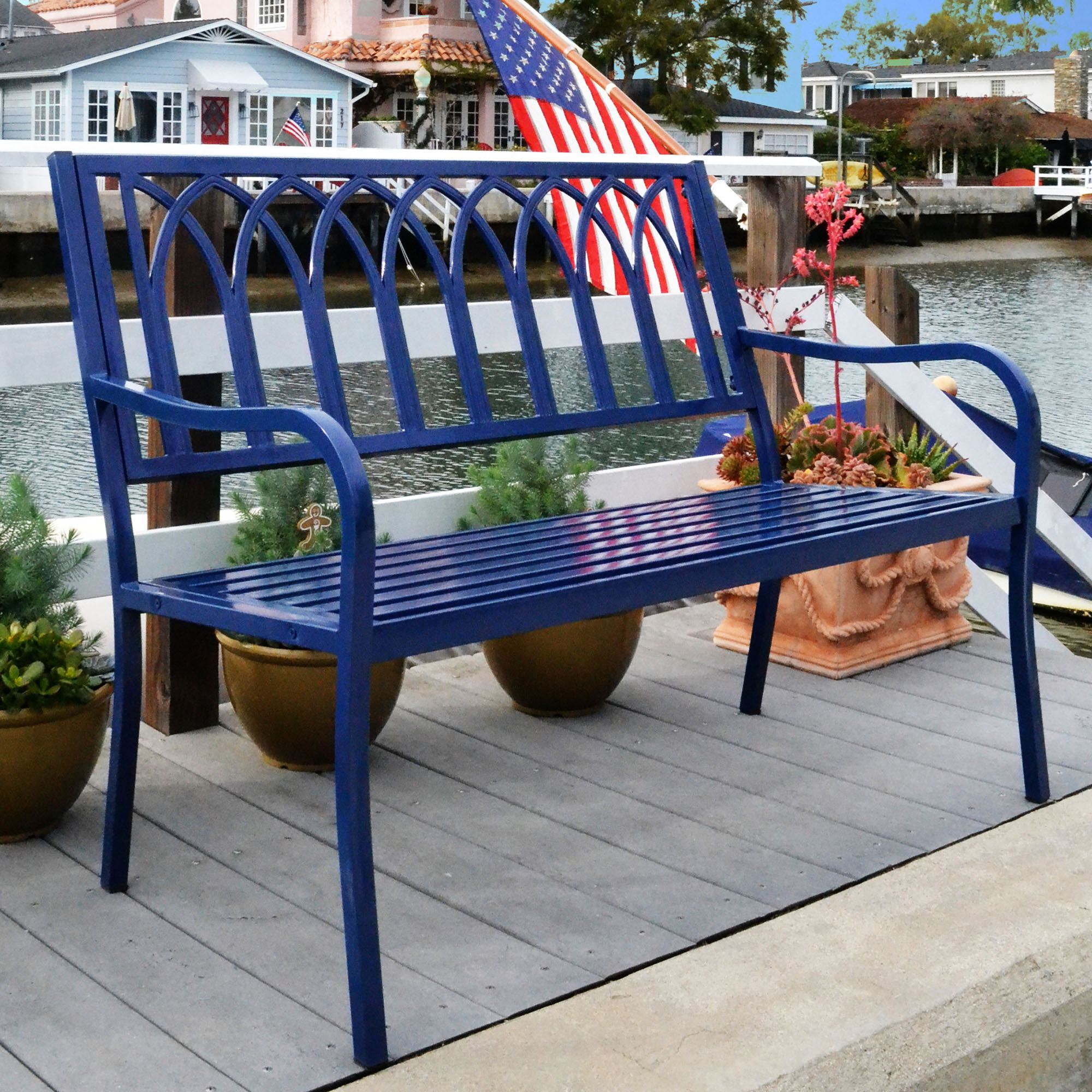 Lakeside Steel Outdoor Bench