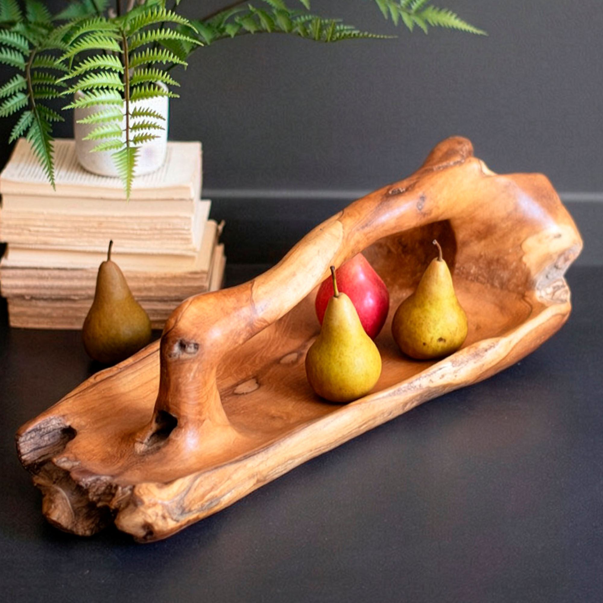 Teakwood Decorative Tray with Handle