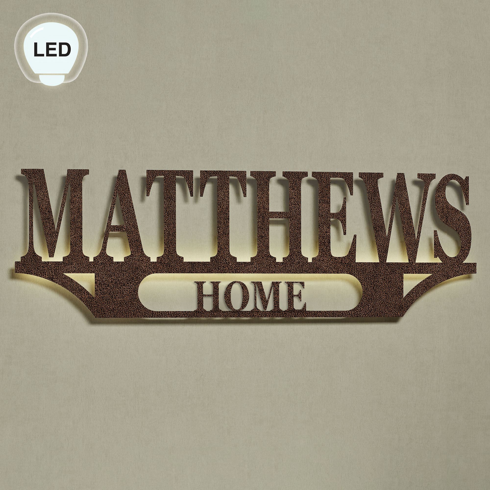 Lucent LED Personalized Wall Art Sign