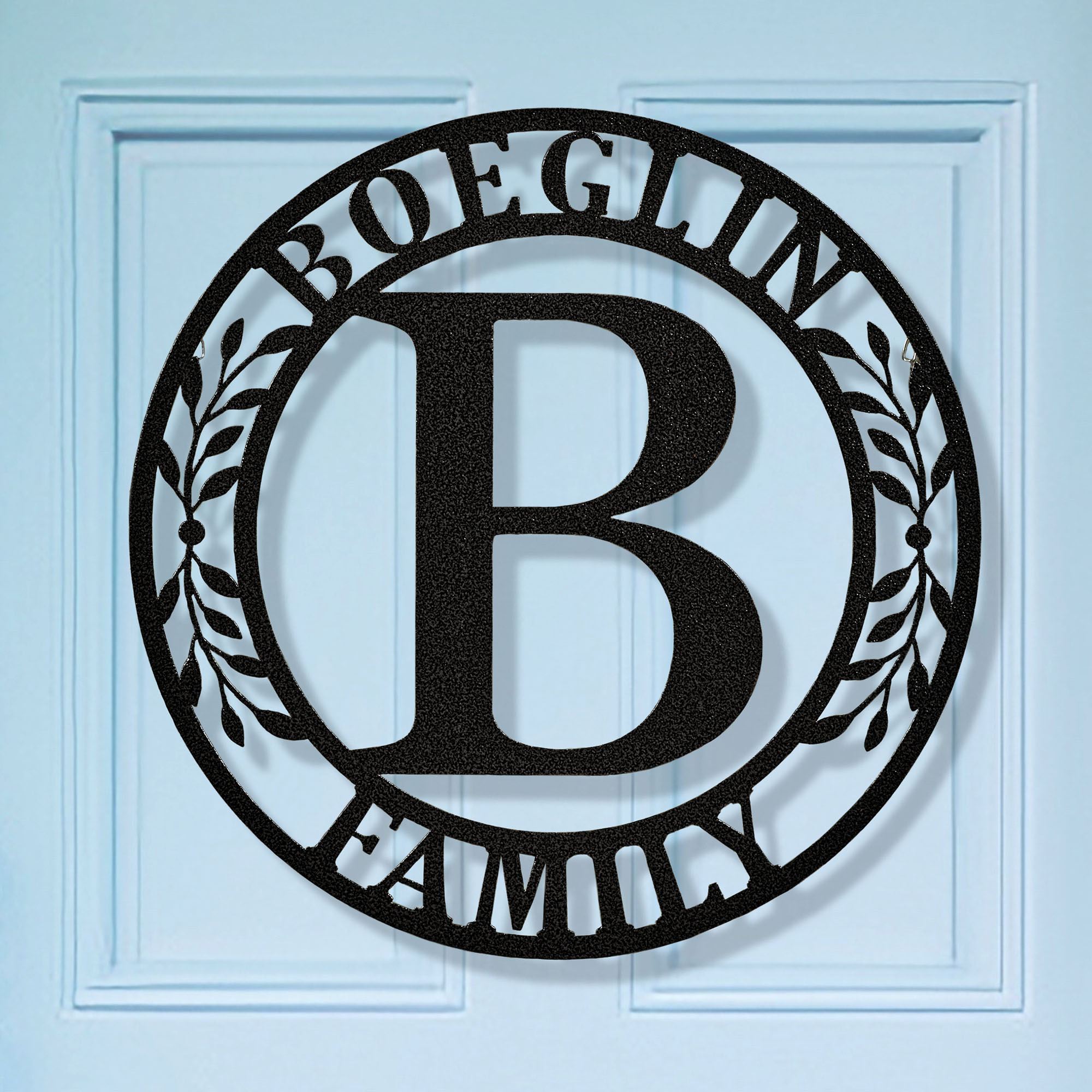 Memento Monogram 18 Inch Personalized Wall Art Sign