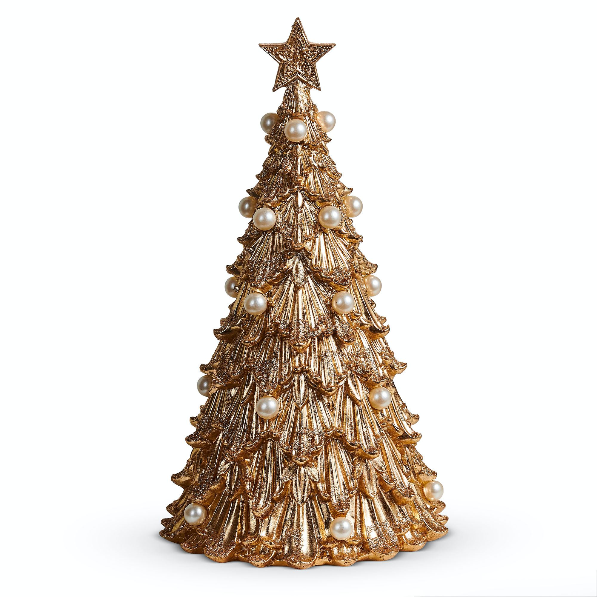Acanthus Christmas Tree Table Accent Gold