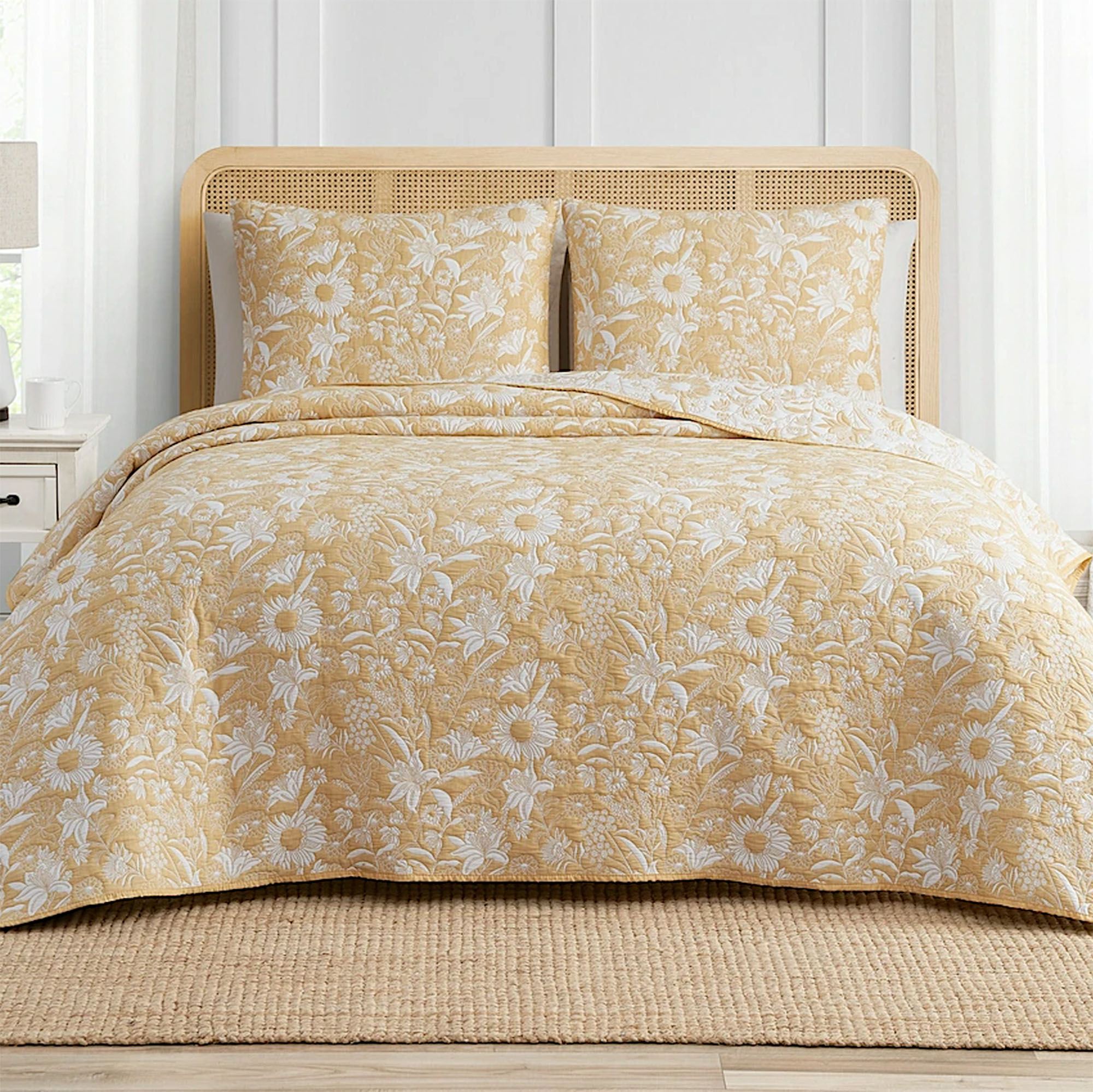 Sunflower Mini Quilt Set Golden Yellow