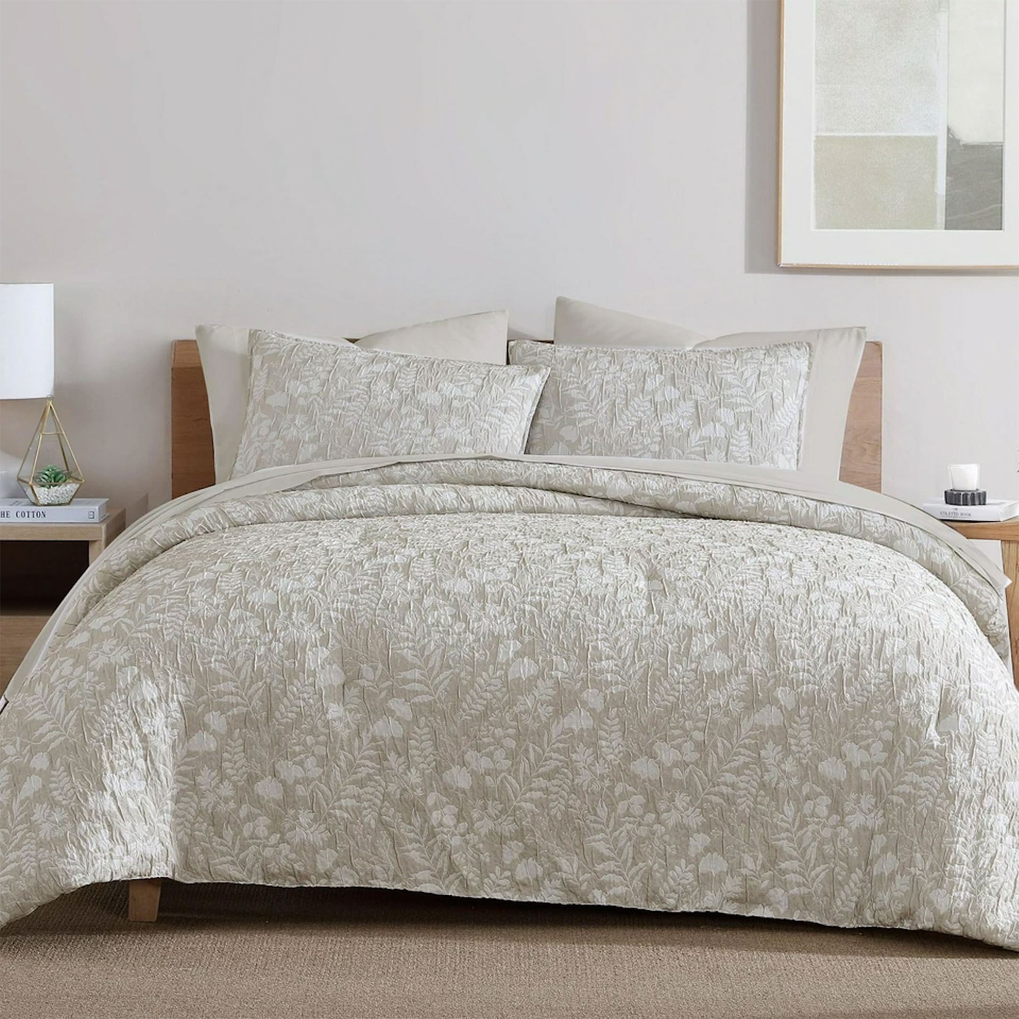 Turning Leaf Mini Comforter Set Natural