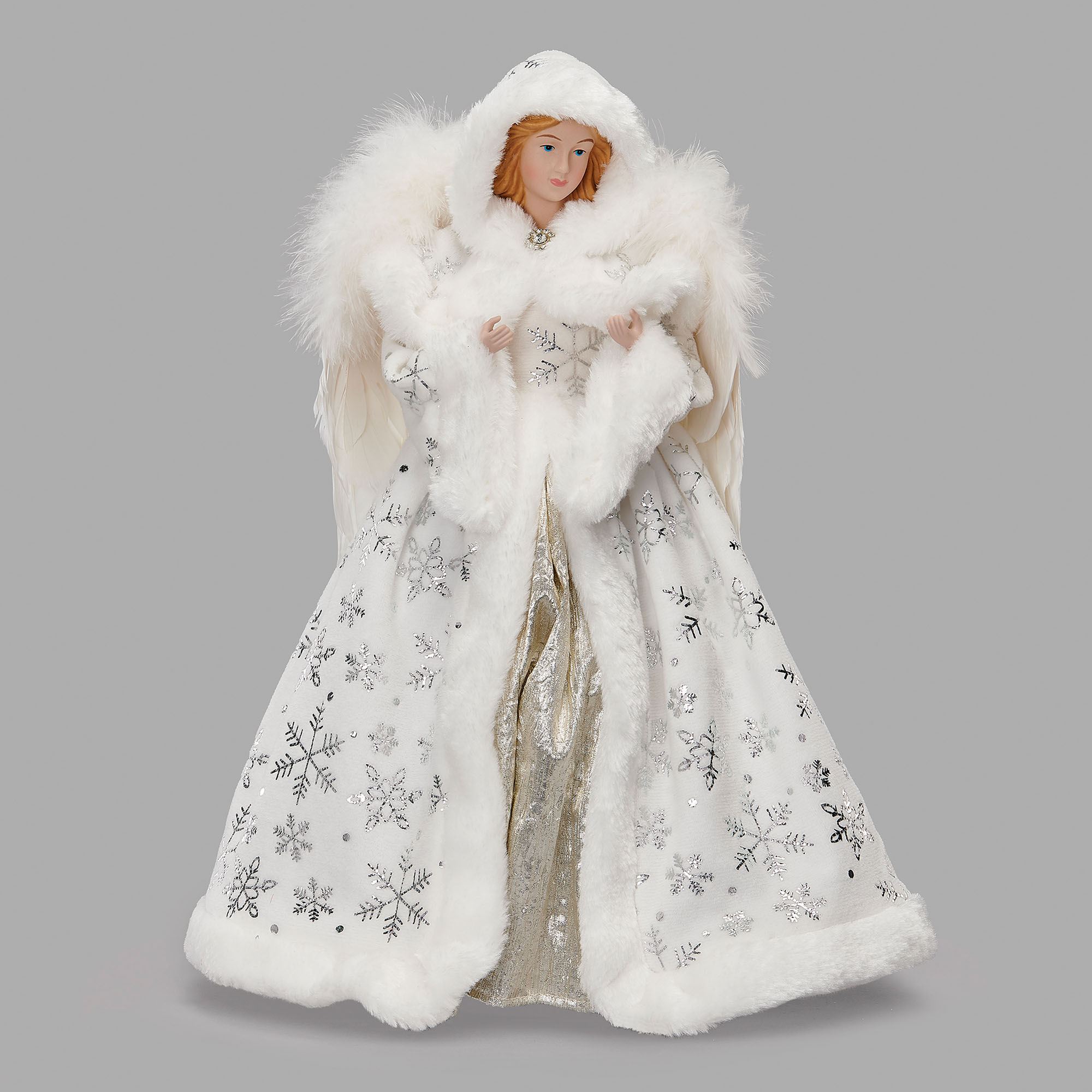 Snowflake Angel Tree Topper White