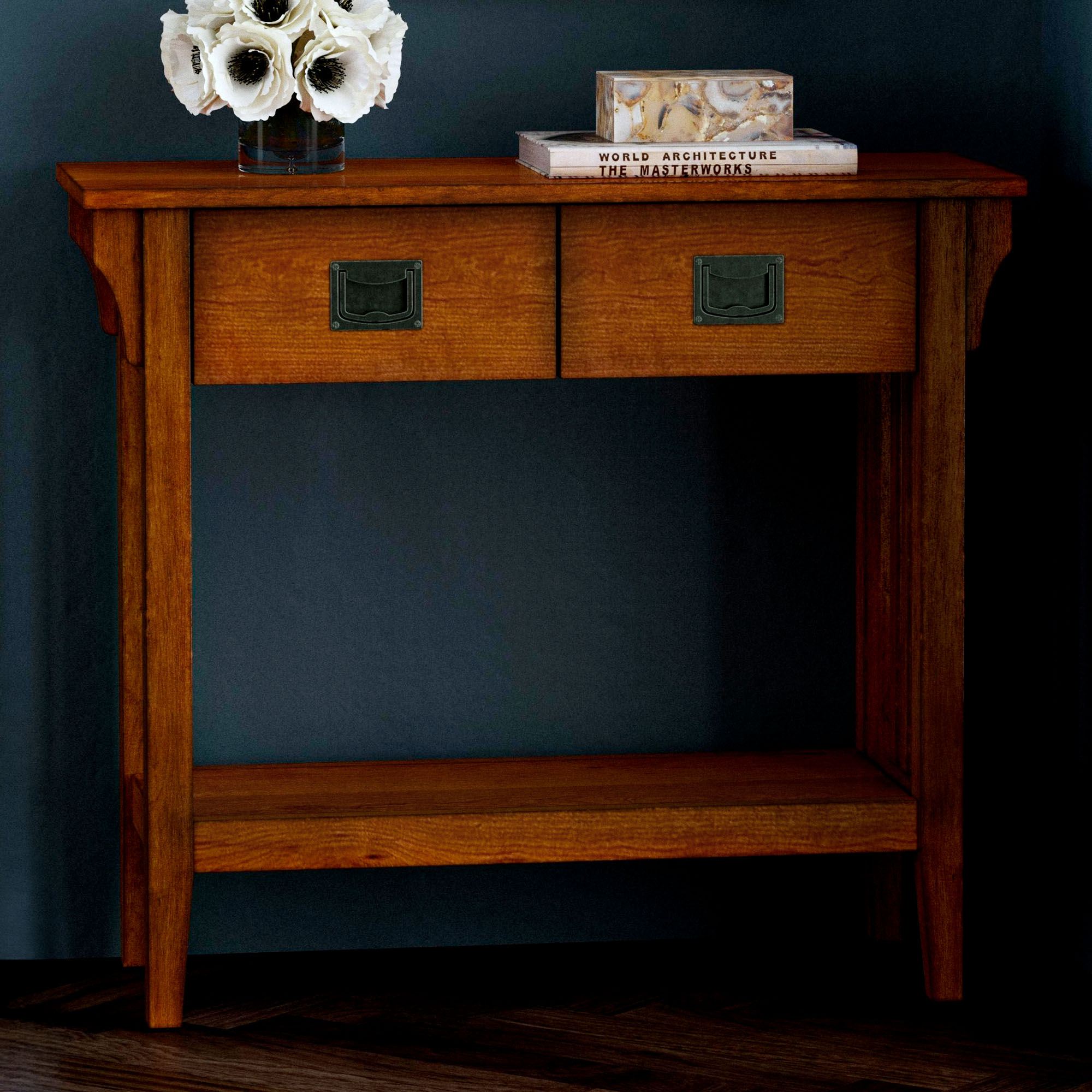 Larina Console Table Mission Red Oak