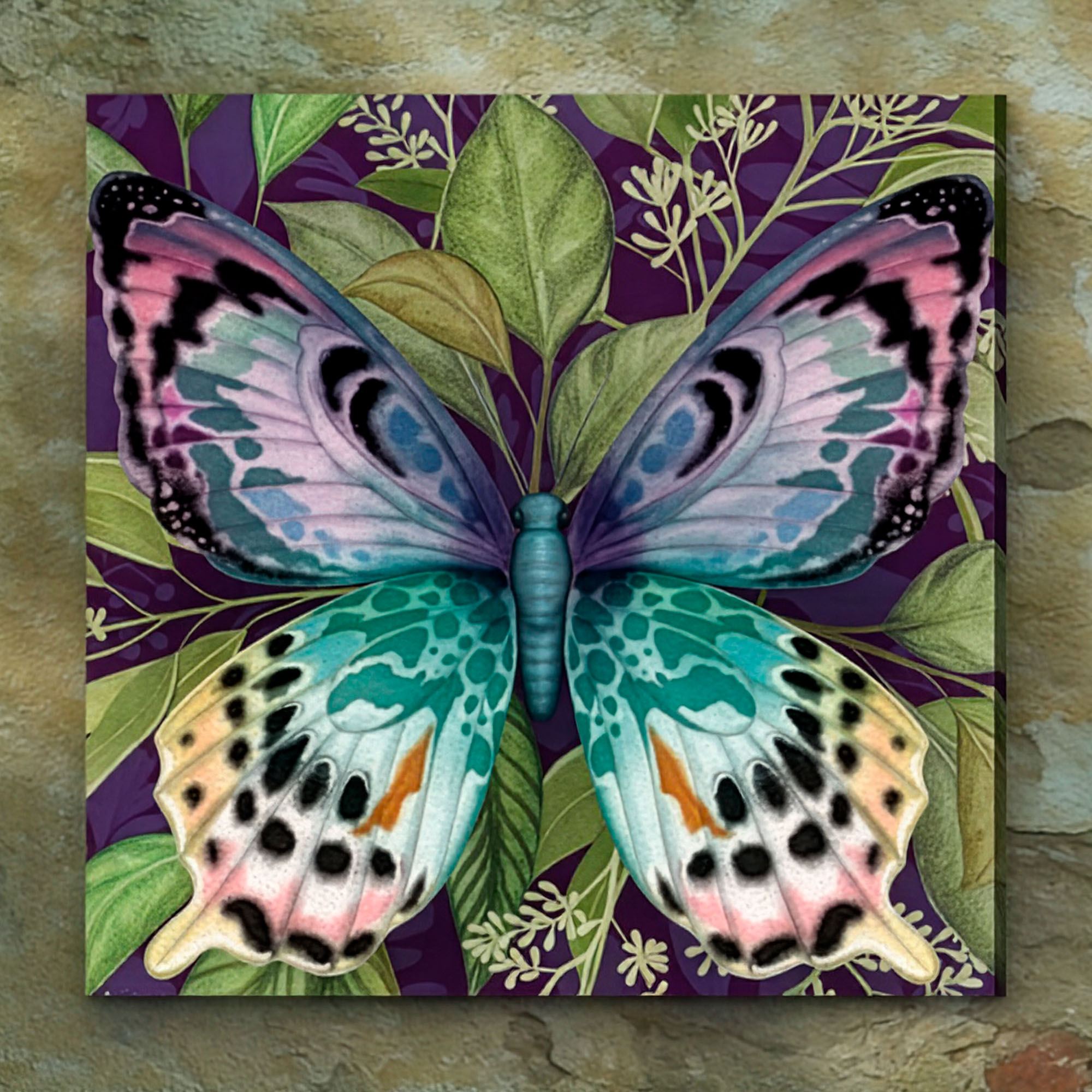 Nightshade Butterfly Canvas Wall Art Multi Warm