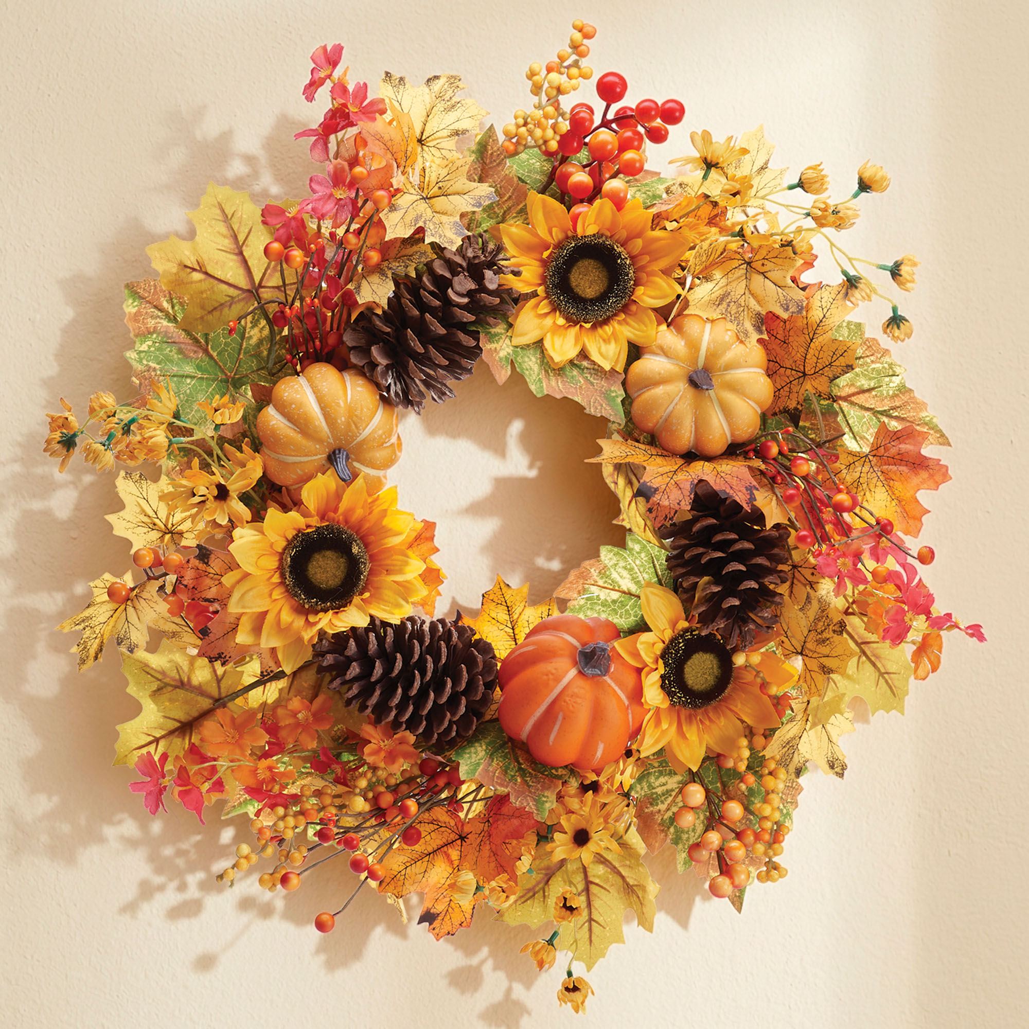 Autumn Medley Wreath Multi Warm