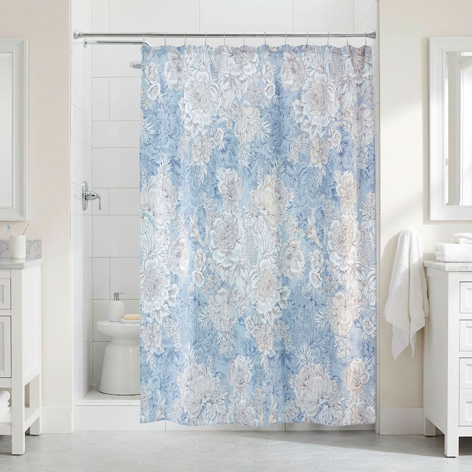 Camille Shower Curtain Blue 72 x 72