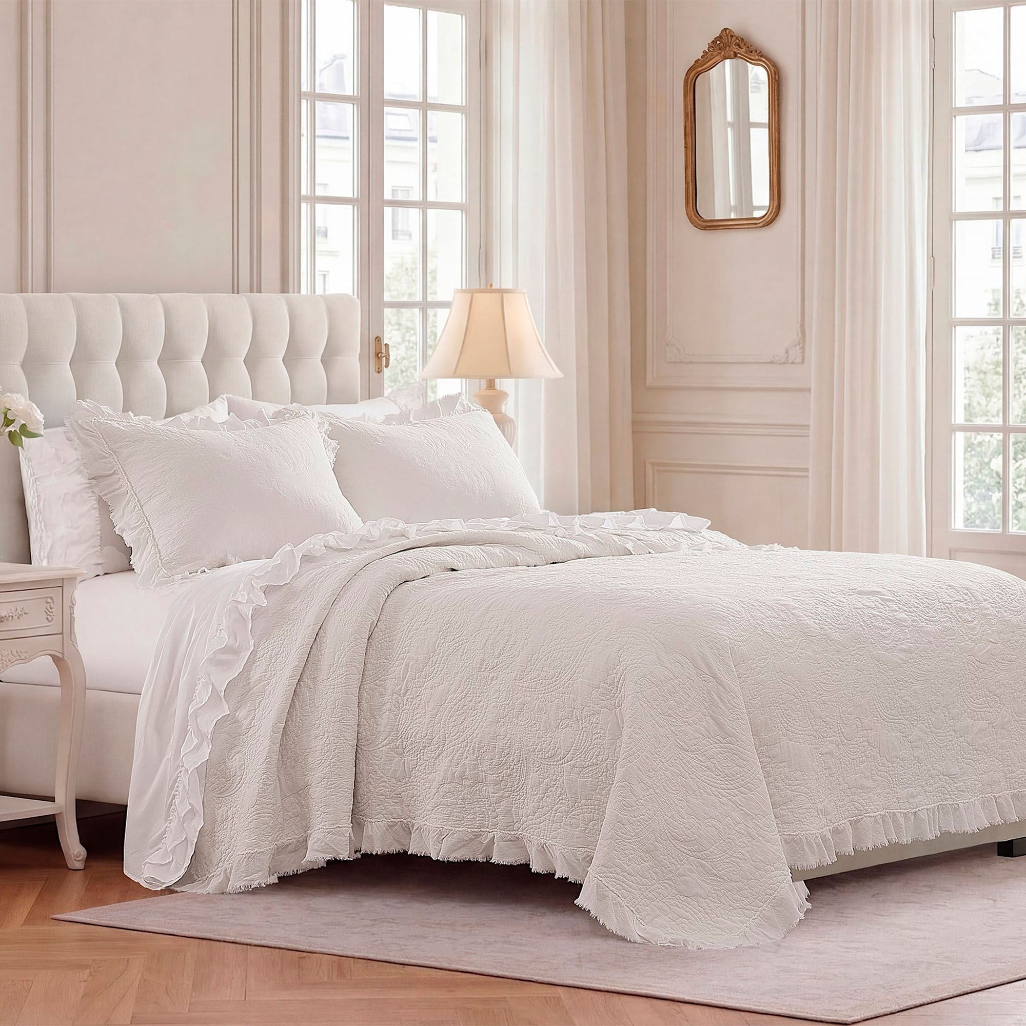 Sadie Mini Quilt Set White