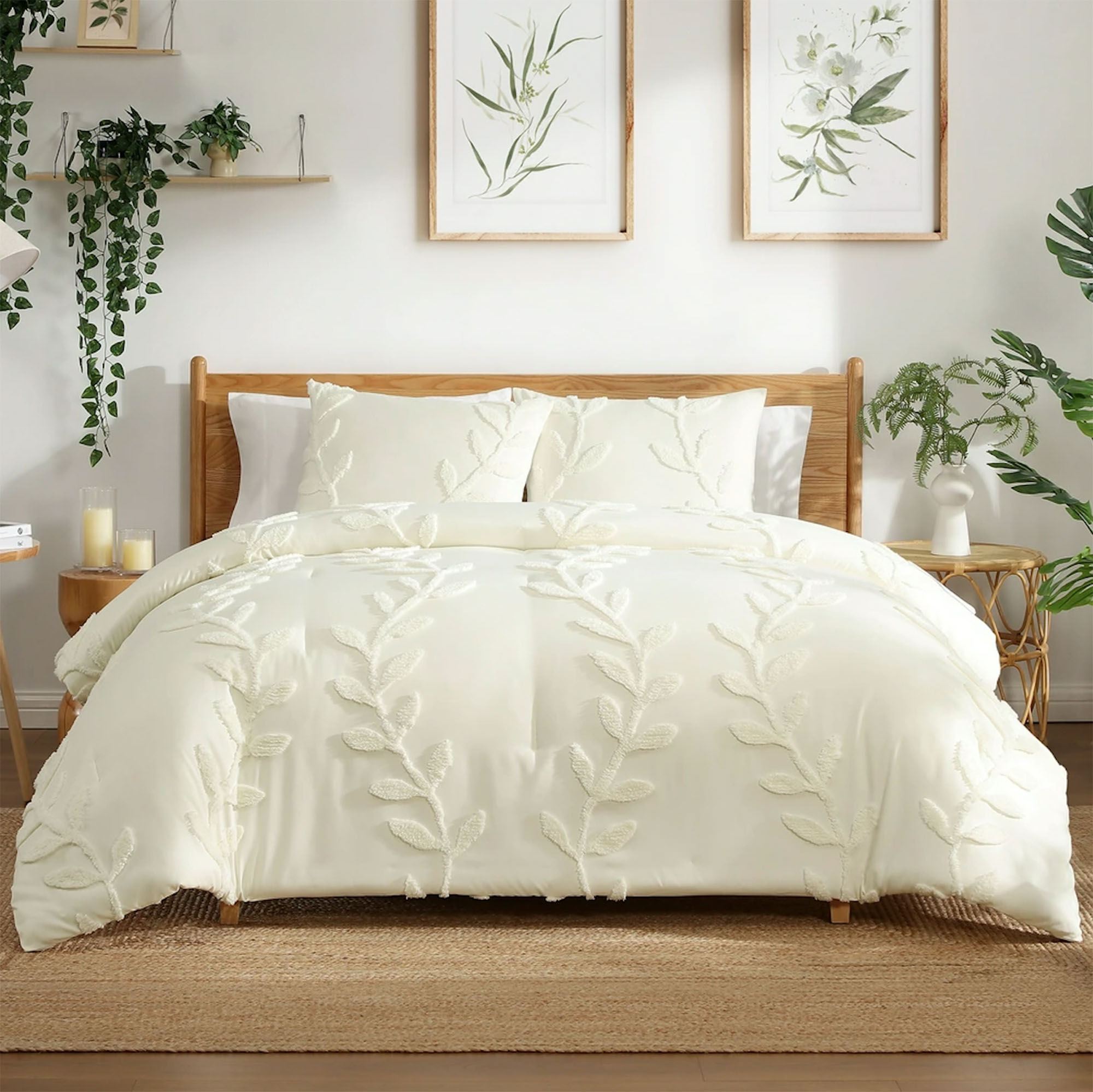 Elegant Vines Mini Comforter Set Ivory