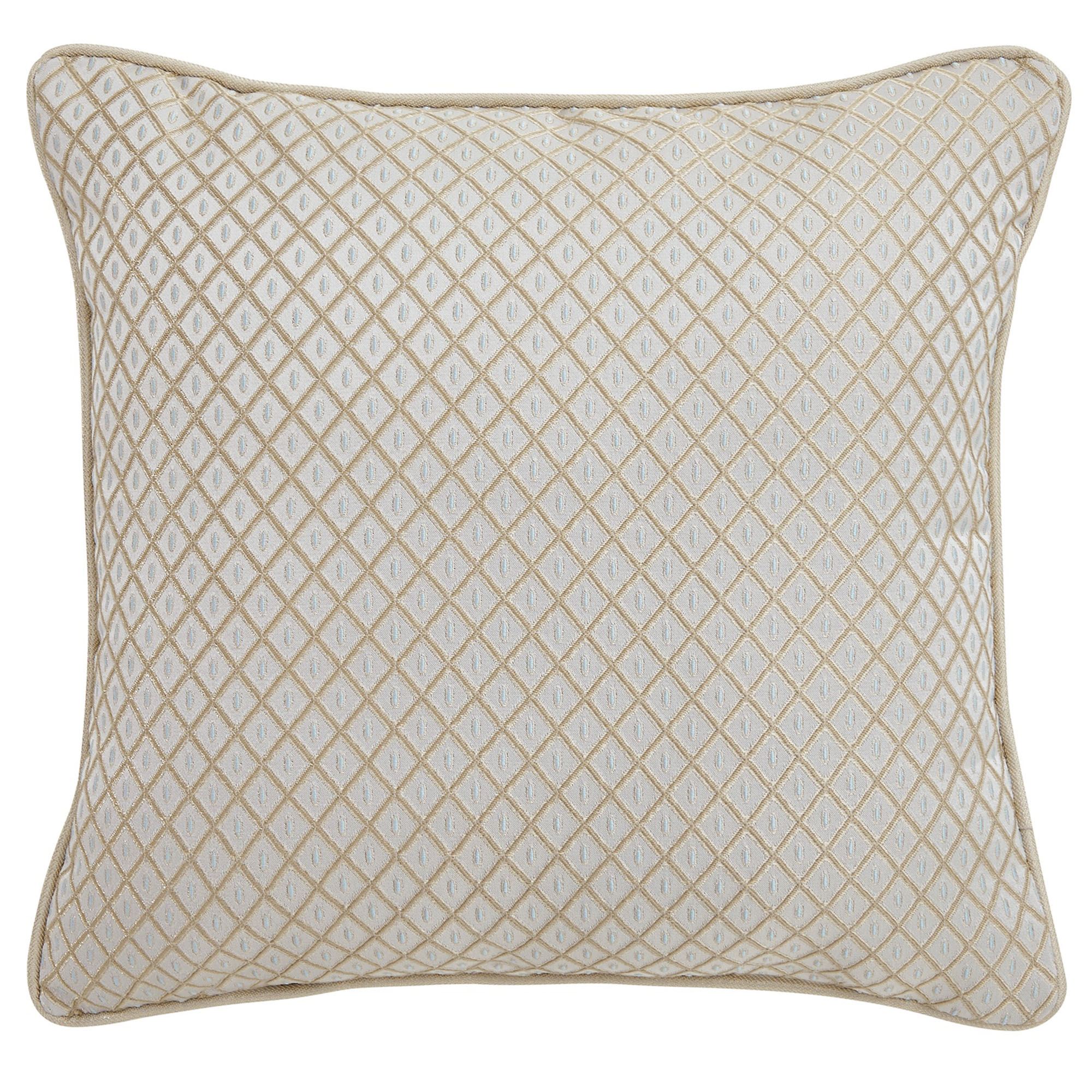 Rita Diamond Lattice Pillow Champagne 18 Square