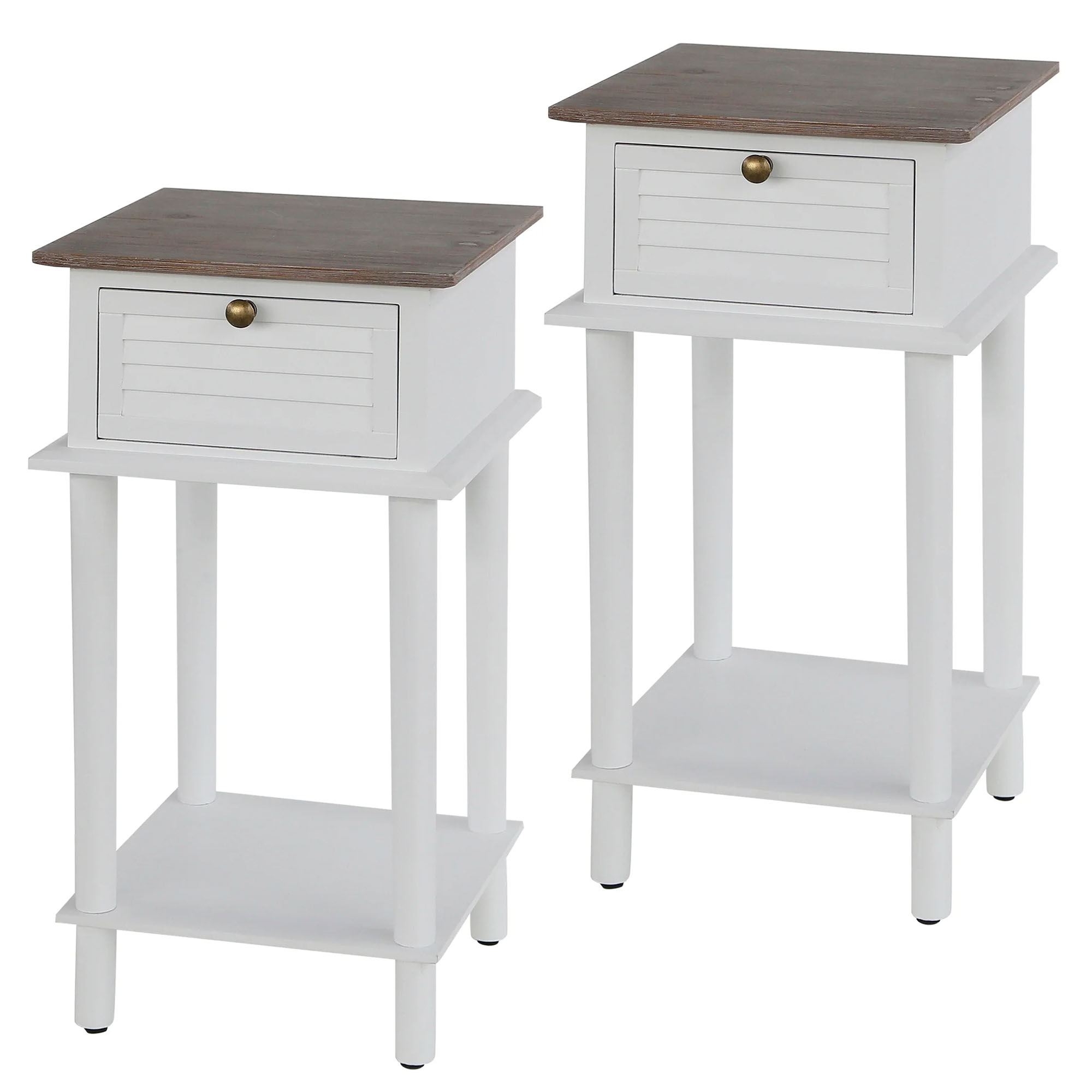 Calverley Side Table Pair White