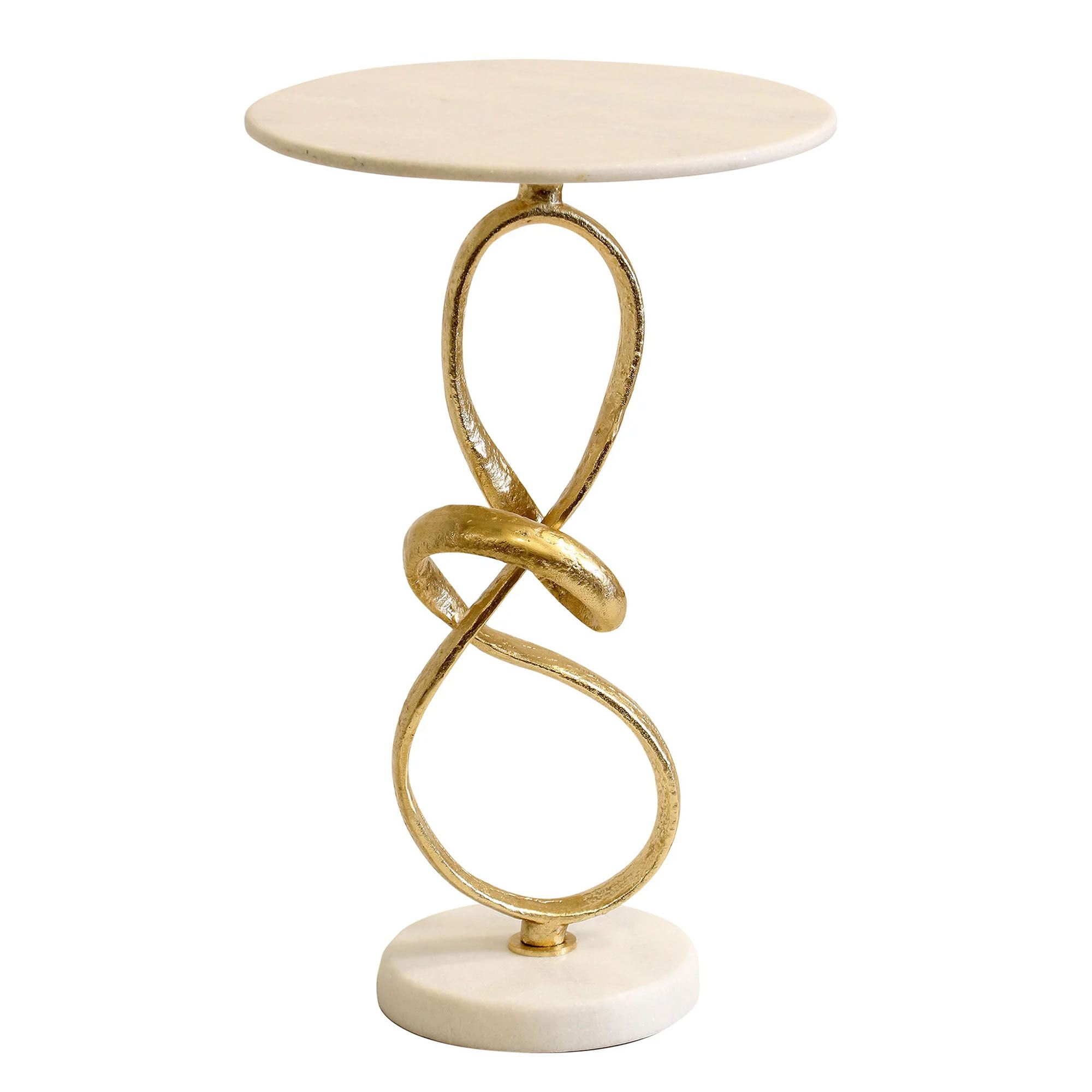 Harmonia Accent Table Ivory/Gold