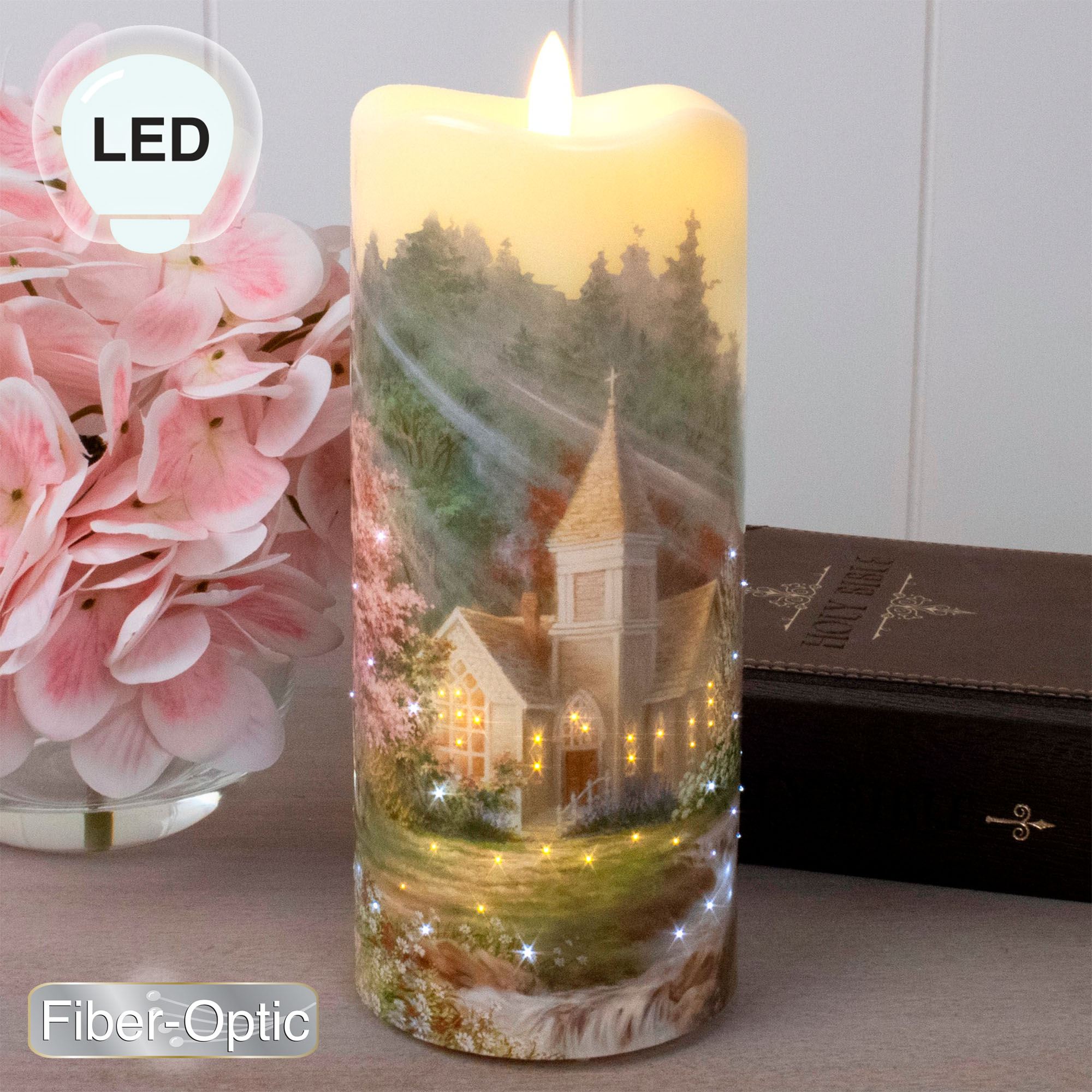Spring Chapel LED Candle Ivory
