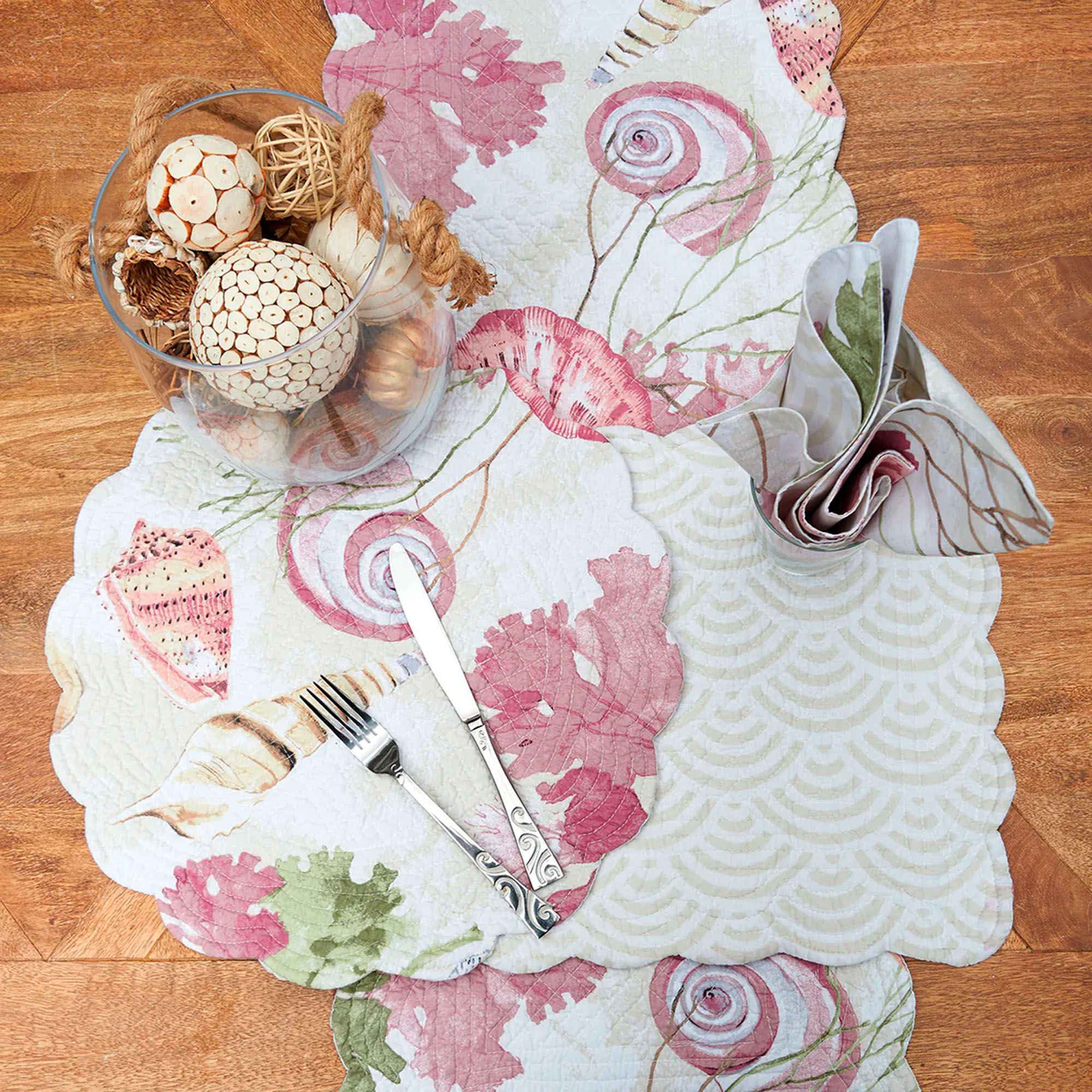 Vilano Bay Table Runner Multi Pastel 14 x 51