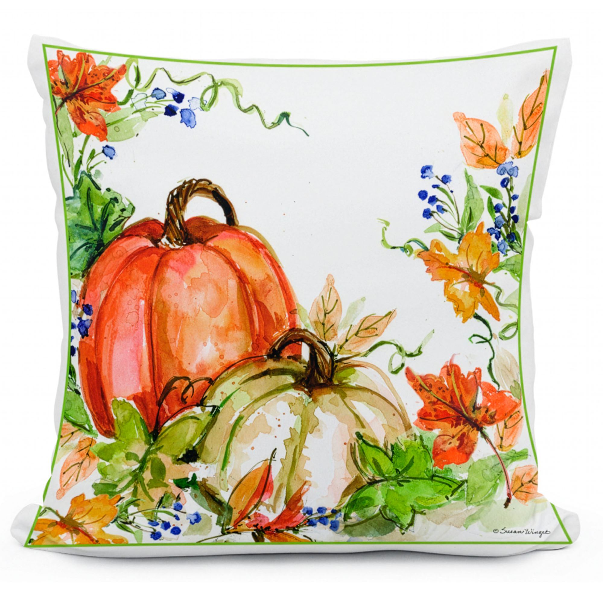 Natures Beauty Pumpkins Accent Pillow Multi Earth