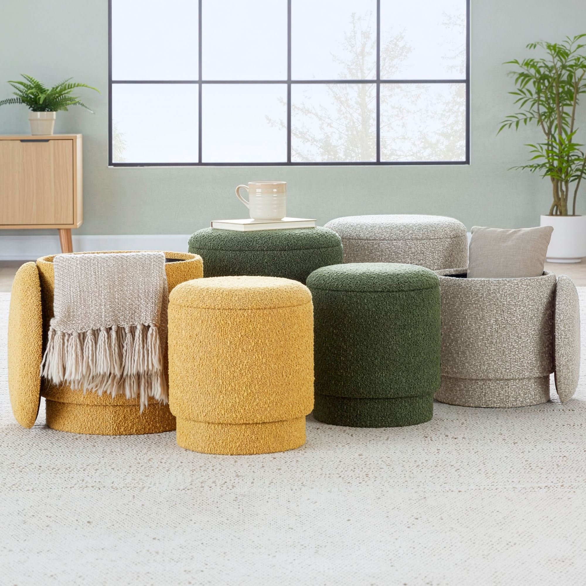 Marla Upholstered Storage Ottomans Set of Two