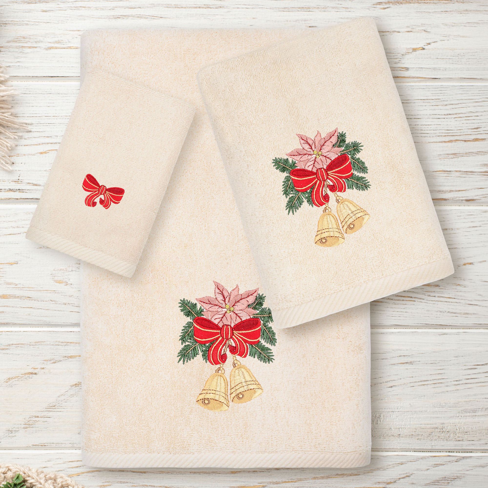 Christmas Bells Bath Towel Set Bath Hand Fingertip