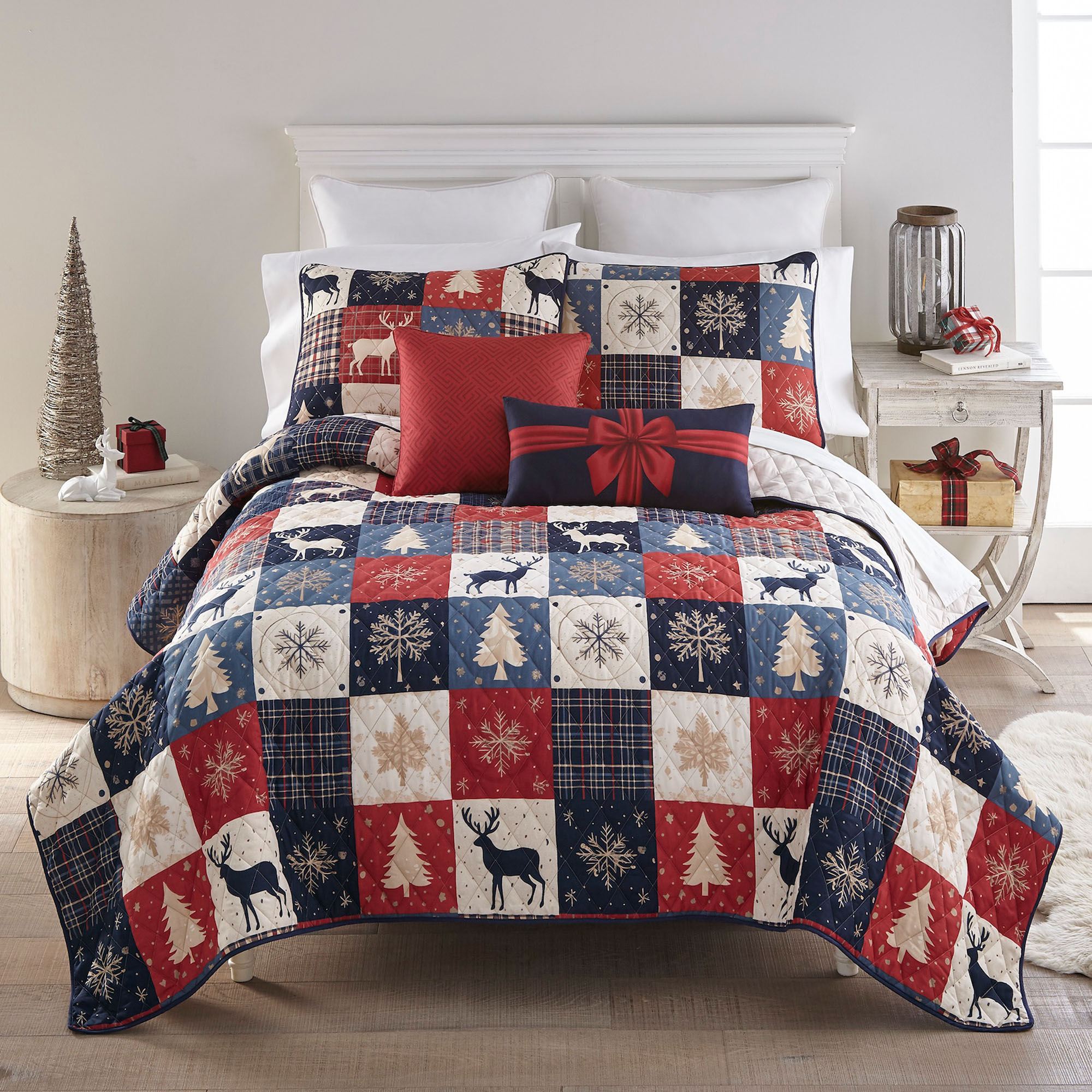 Noel Mini Quilt Set Red/Blue