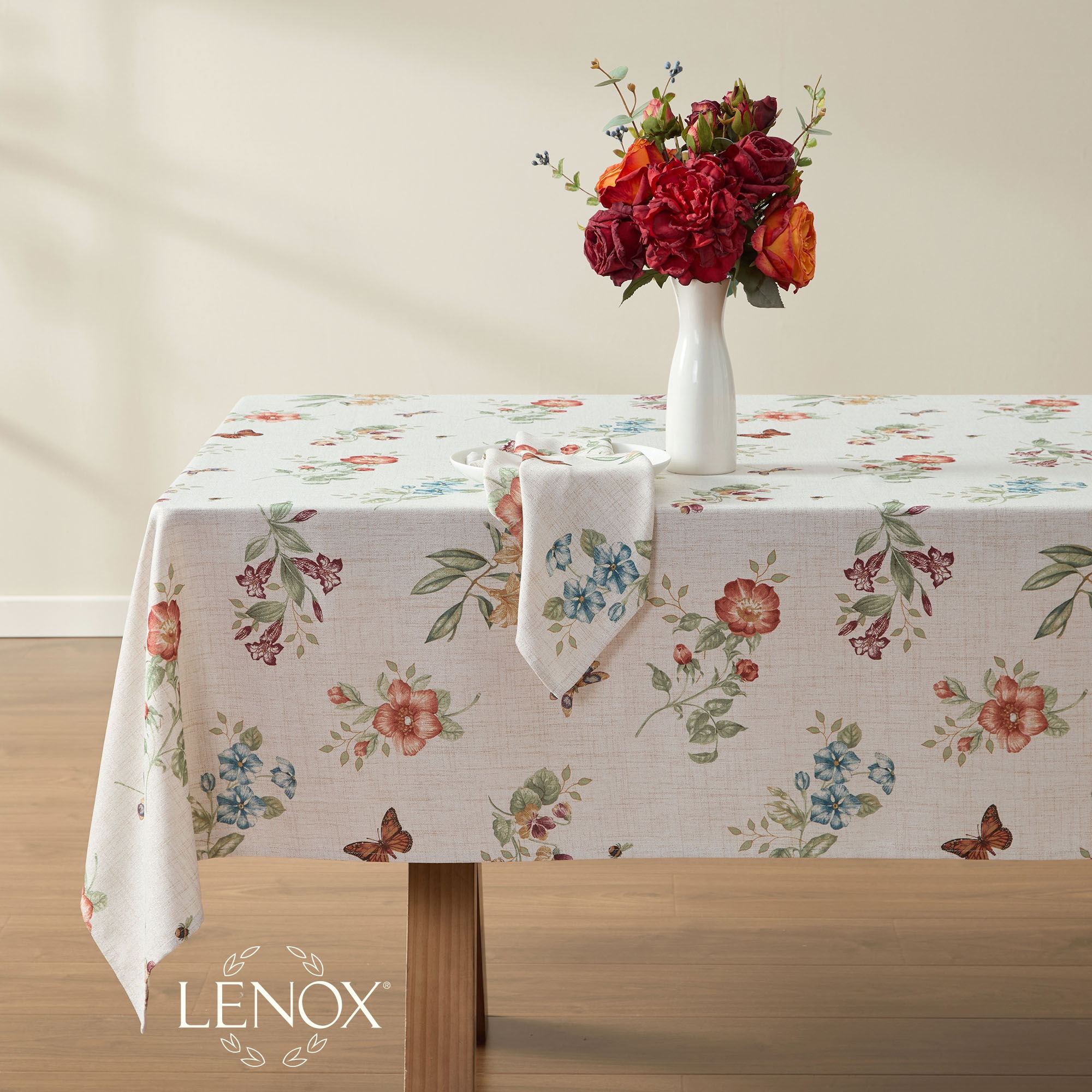 Butterfly Meadow Fall Rectangle Tablecloth Multi Warm