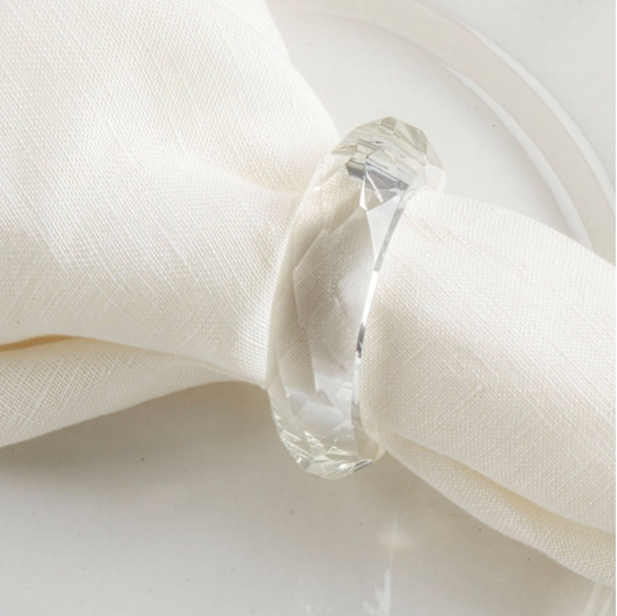 Kasia Napkin Rings Clear Set of Four