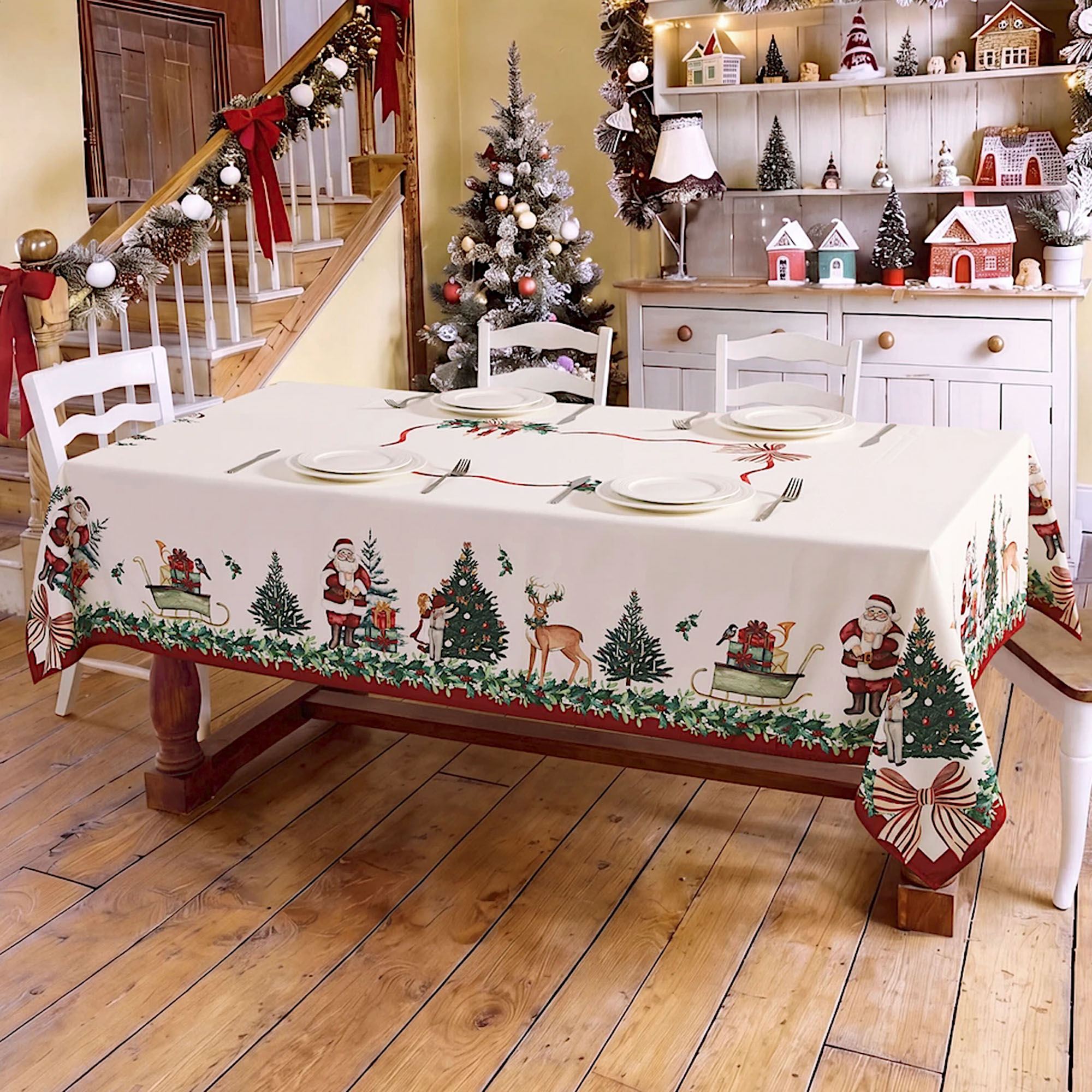 Heirloom Noel Oblong Tablecloth Multi Warm