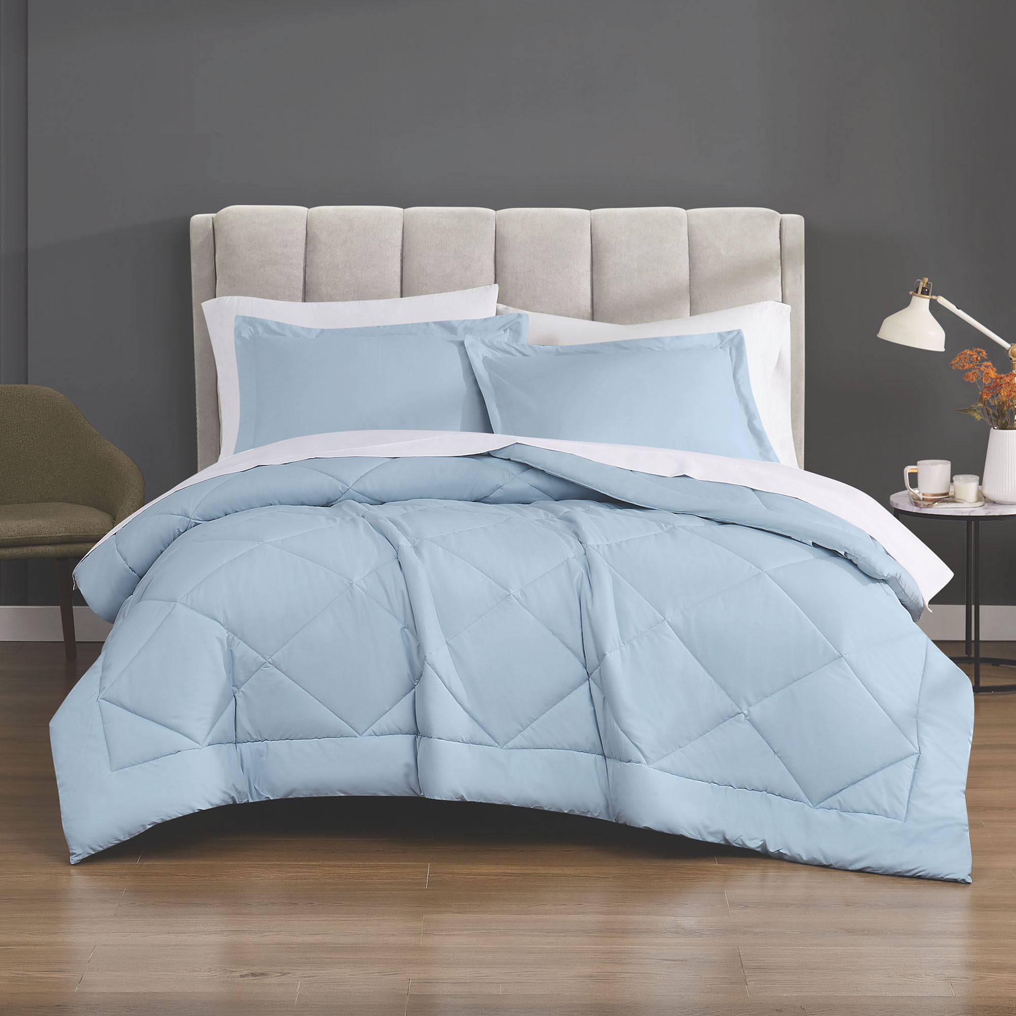 Solid Percale Mini Comforter Set